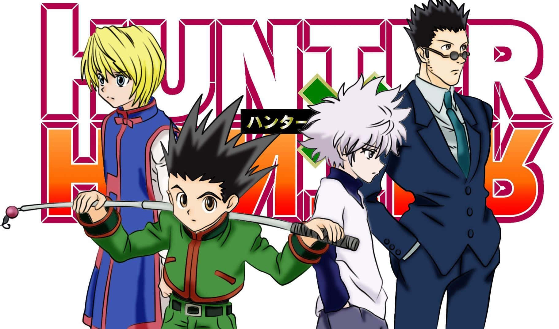 Hunter X Hunter Baggrund med Kurapika, Leorio, Killua og Gon Wallpapers