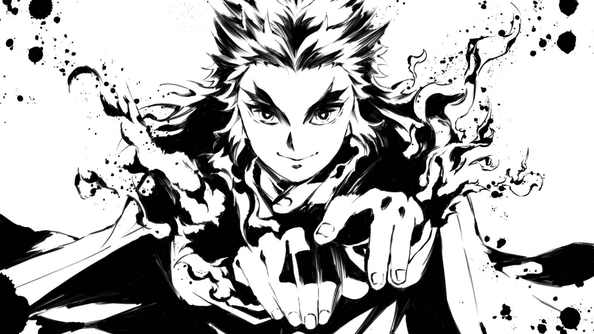 Hvid anime Kyōjurō Rengoku Demon Slayer Wallpapers
