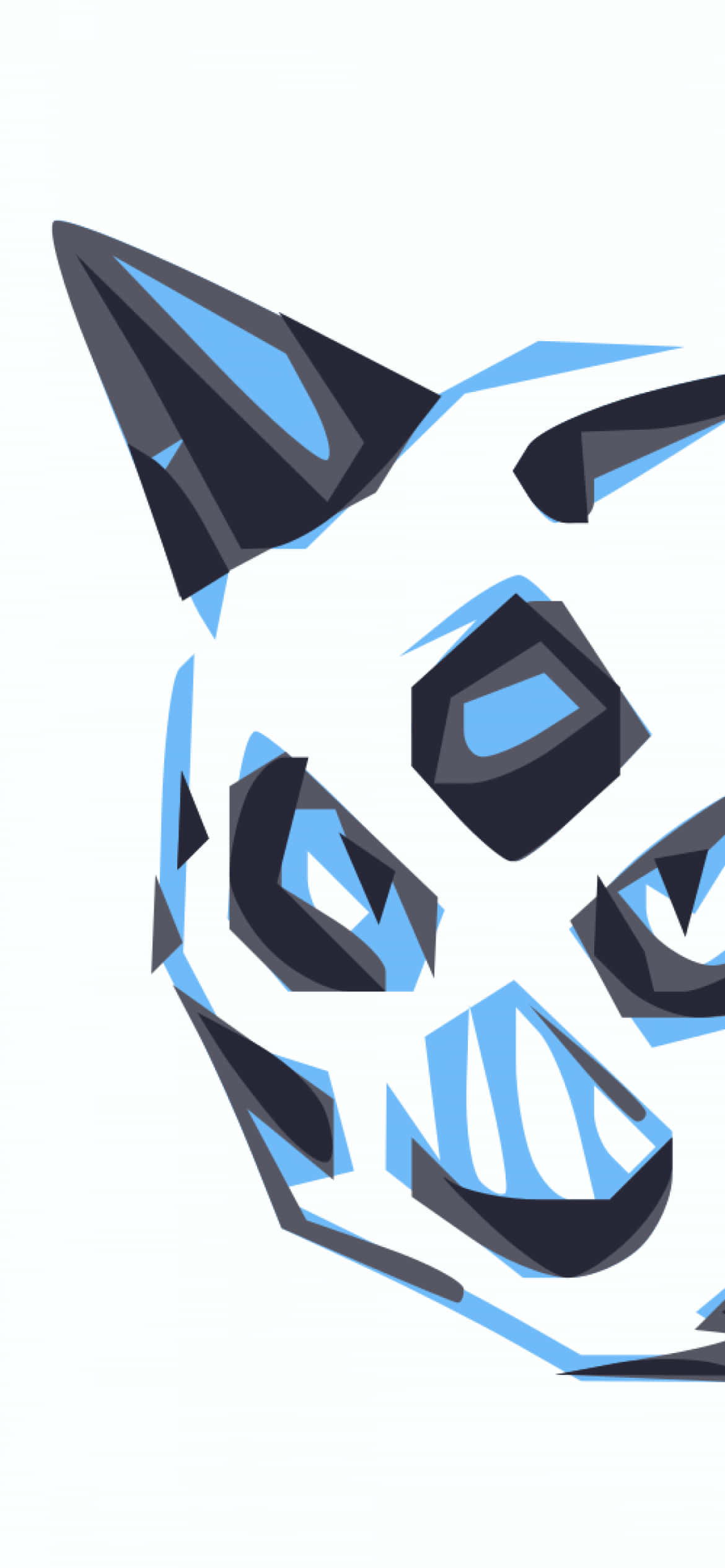 Hvid, blå og sort Glalie cool telefon Wallpapers