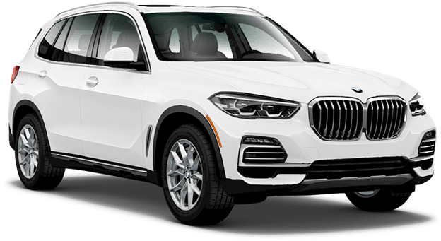 Hvid BMW X5 SUV i profil Wallpapers