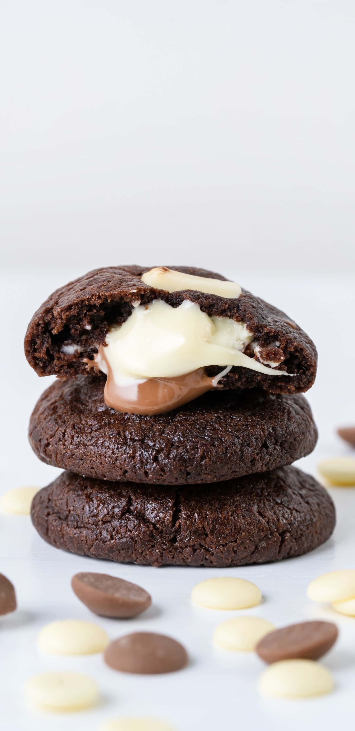 Hvid chokoladefyld Pixel 3XL Cookies Baggrund Wallpapers