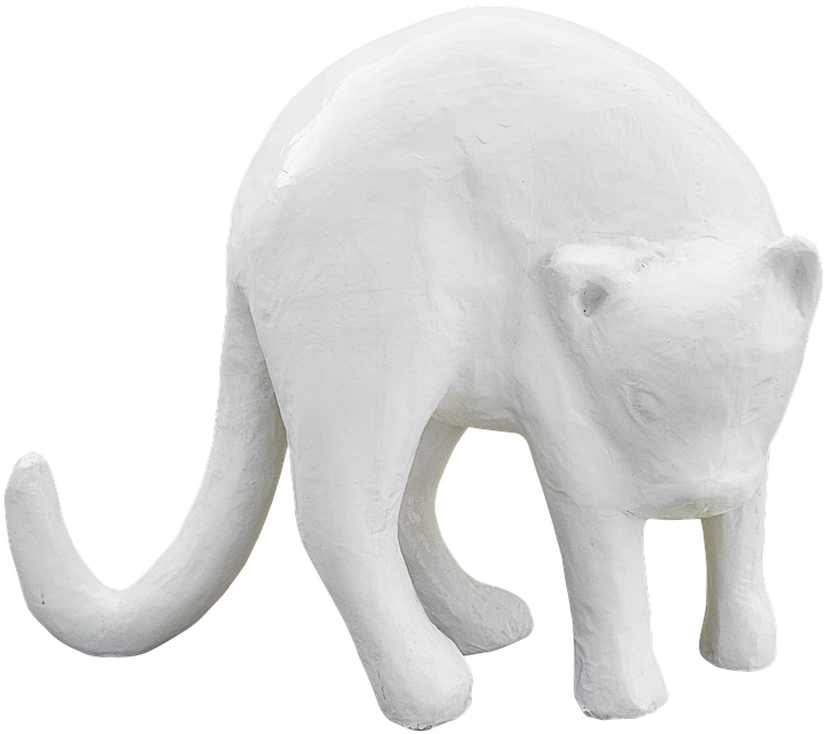 Hvid gipskat skulptur Wallpapers