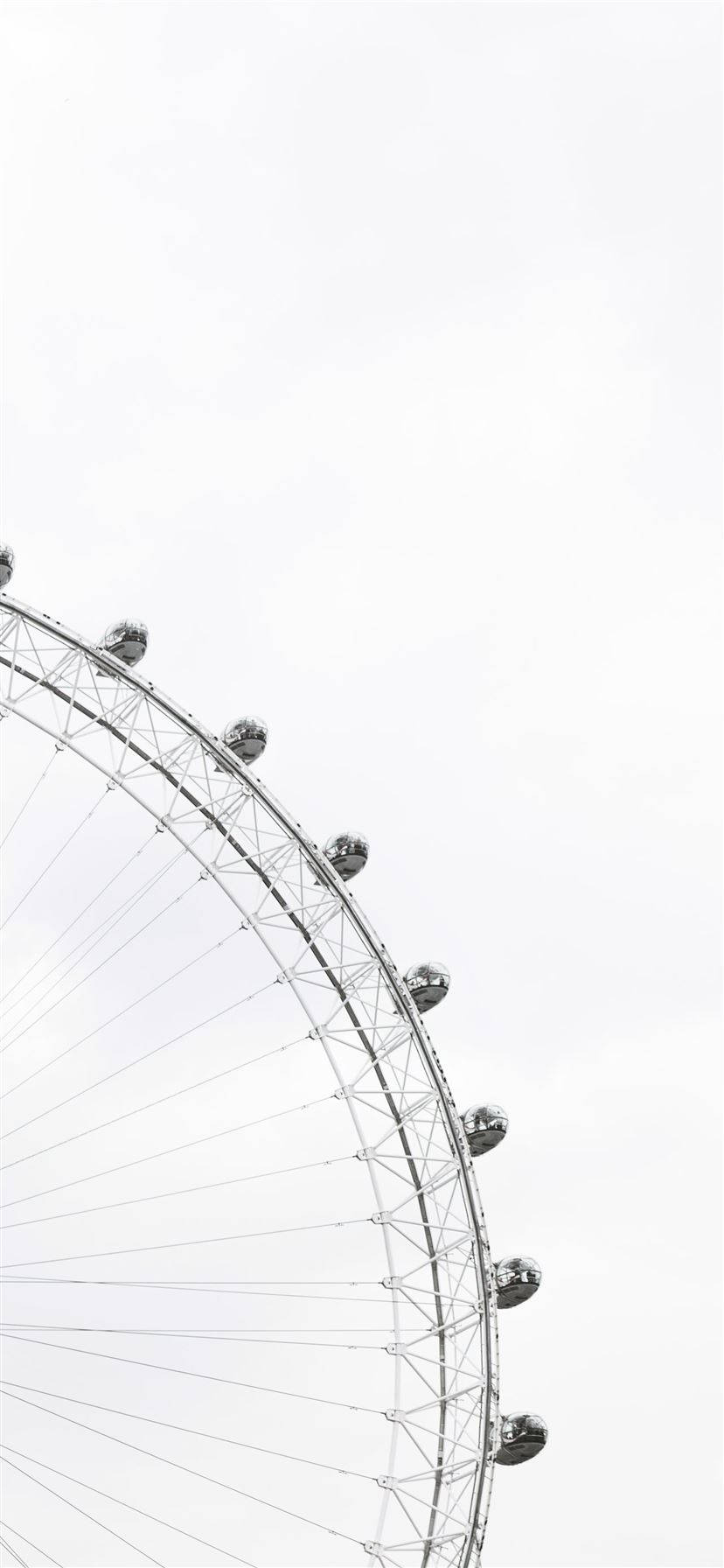 Hvid Himmel Med Pariserhjul iPhone Wallpapers