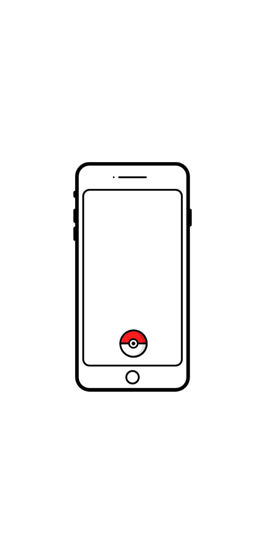 Hvid iPhone Poké Ball Wallpapers