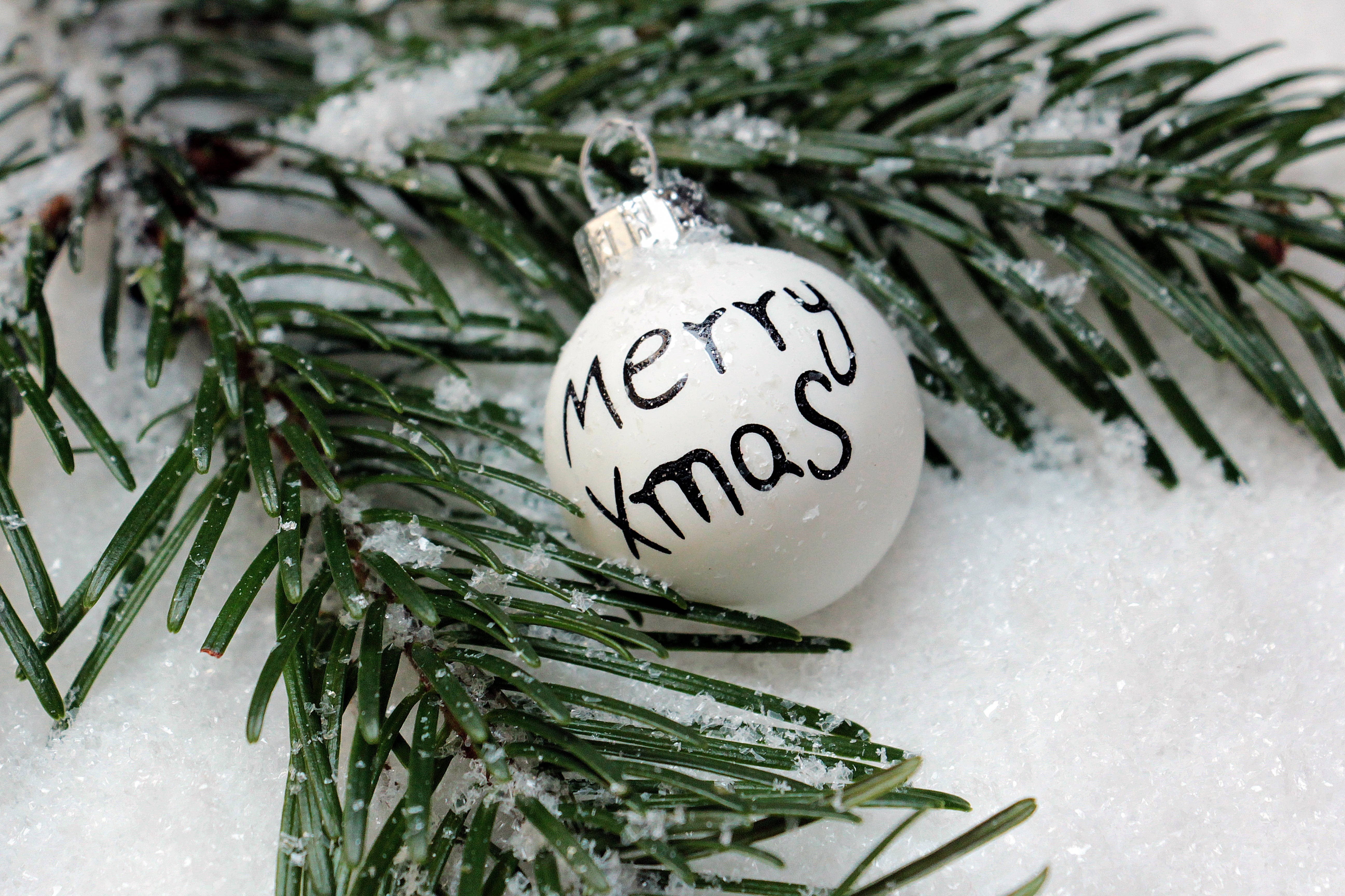 Hvid jul på vinter Wallpapers