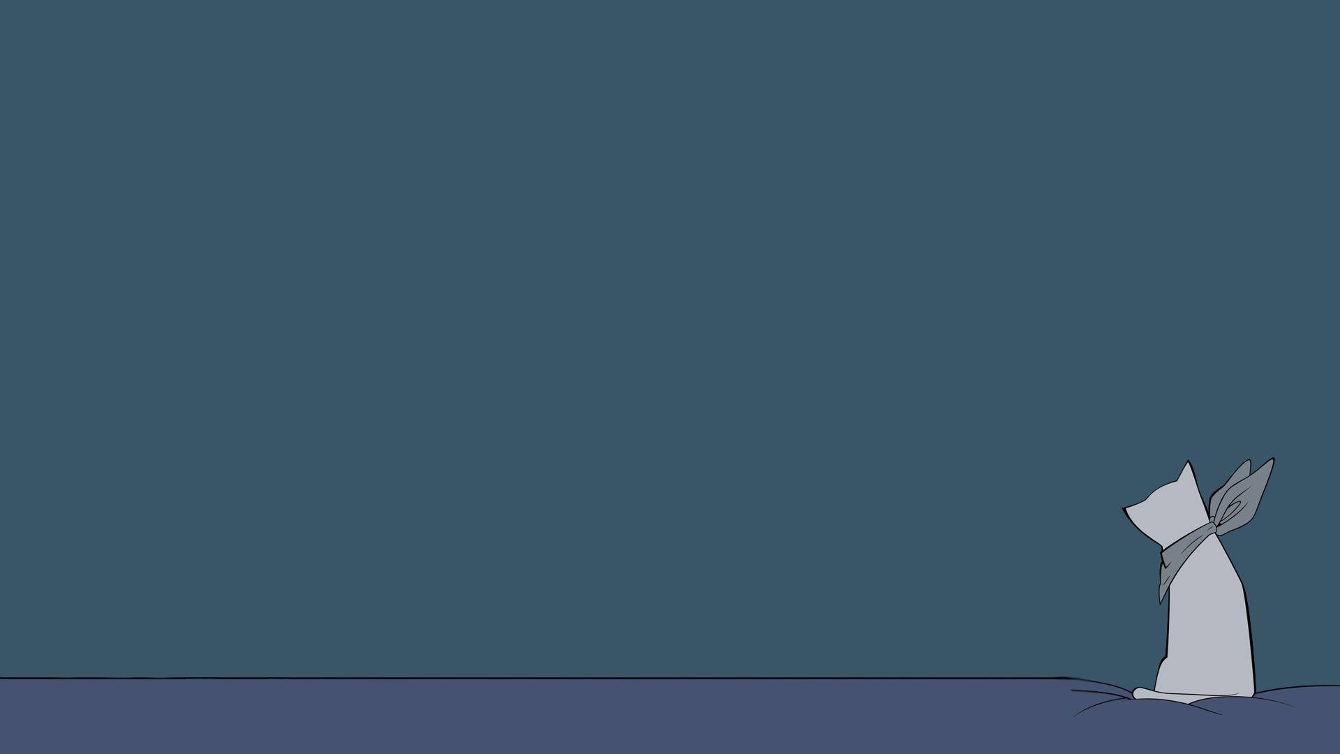 Hvid kat computer minimalistisk Wallpapers