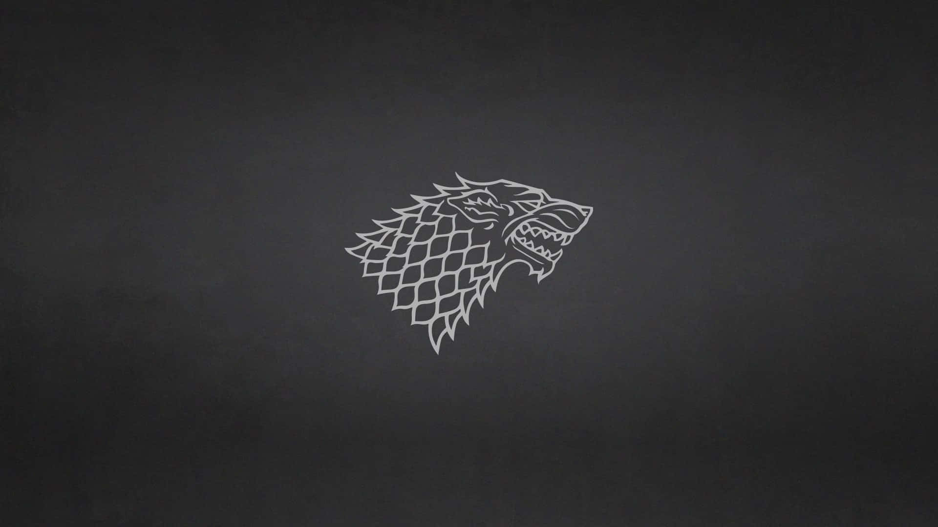 Hvid kontur Hus Stark Mørk Wallpapers