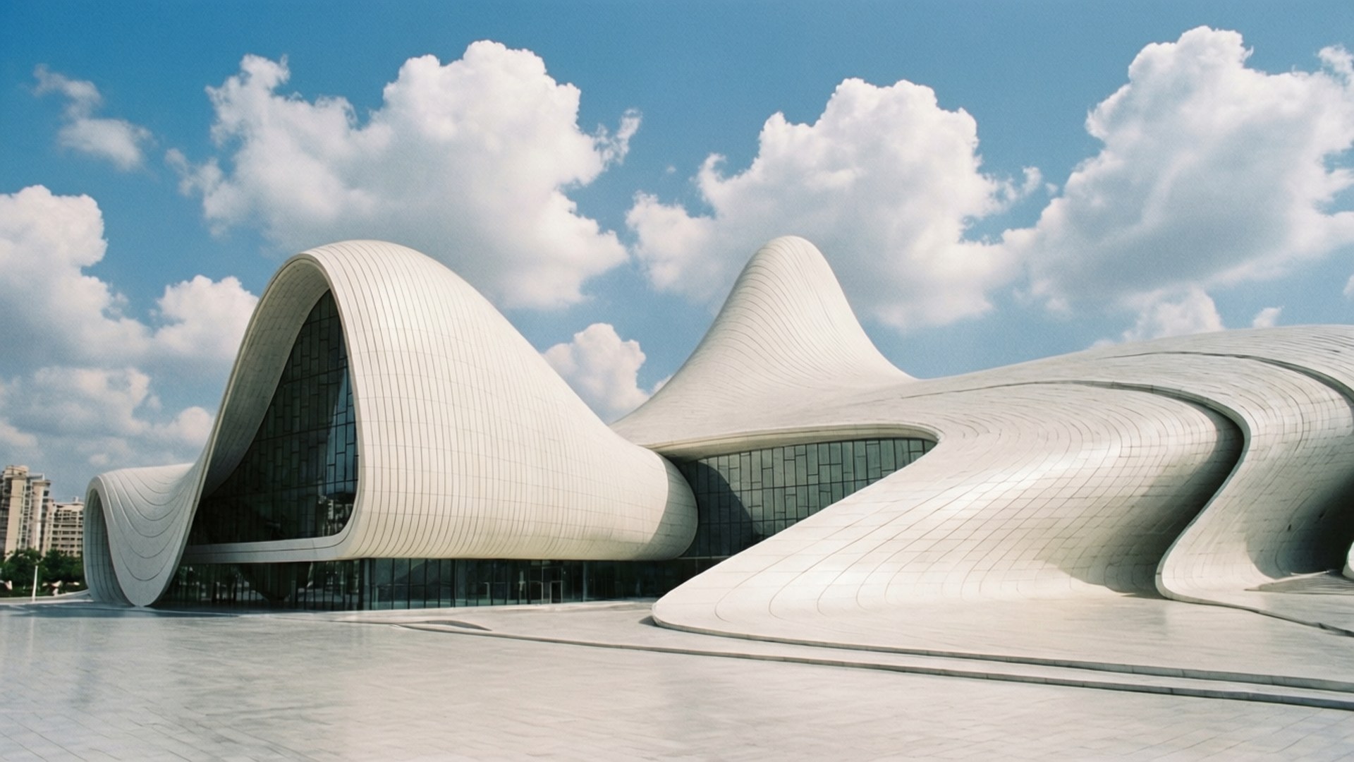 Hvid kurvet arkitektur Wallpapers
