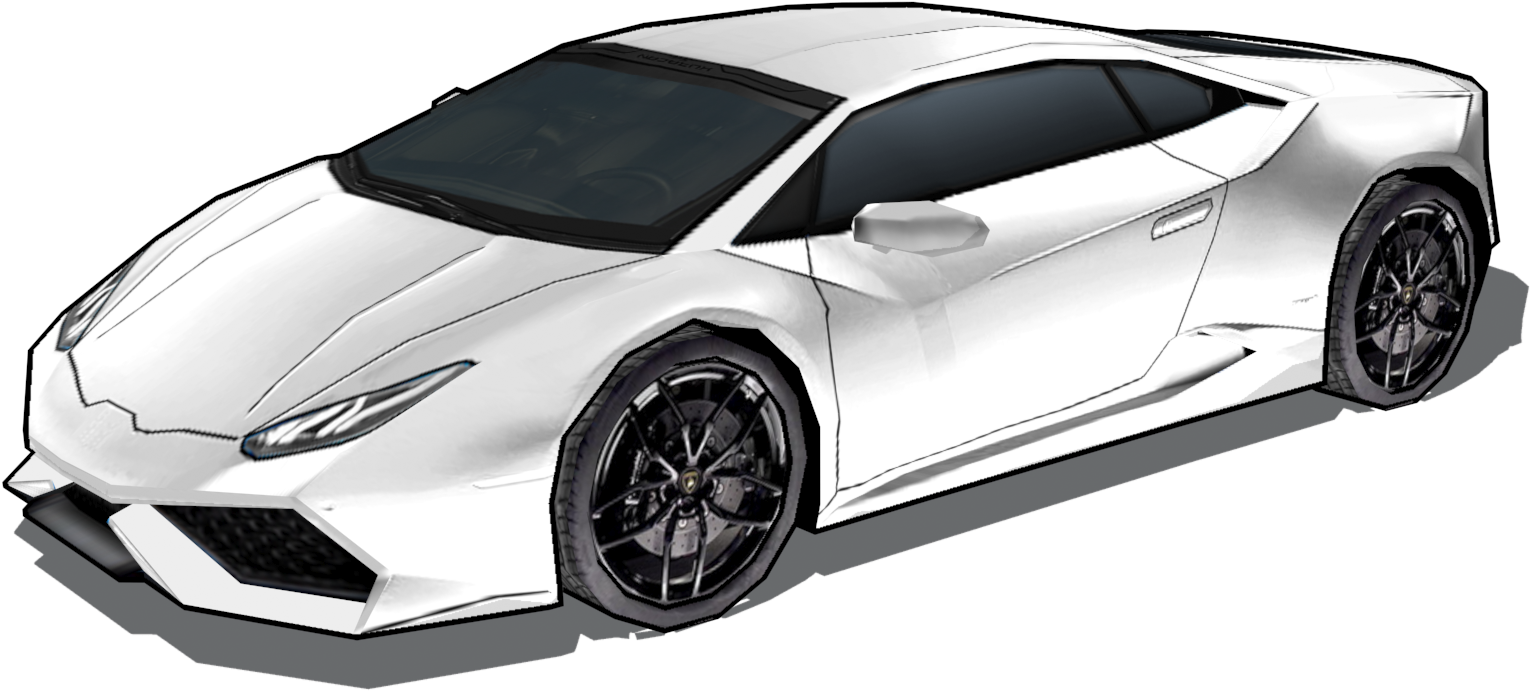 Hvid Lamborghini Huracan set fra siden Wallpapers