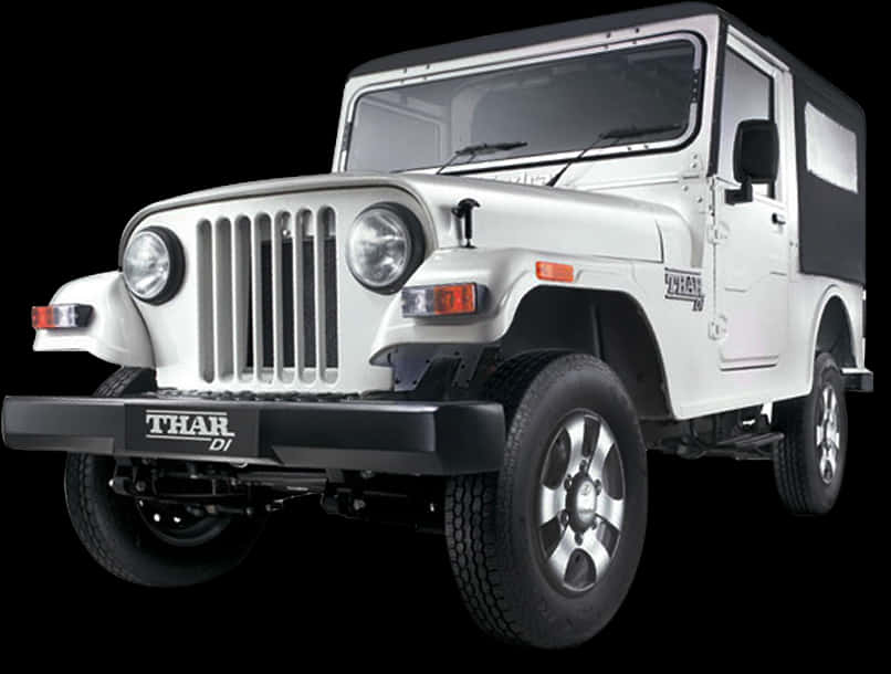 Hvid Mahindra Thar DI SUV Wallpapers