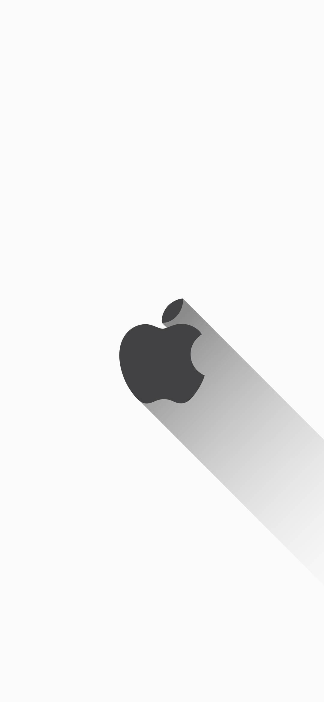 Hvid med Apple-logo iPhone Wallpapers