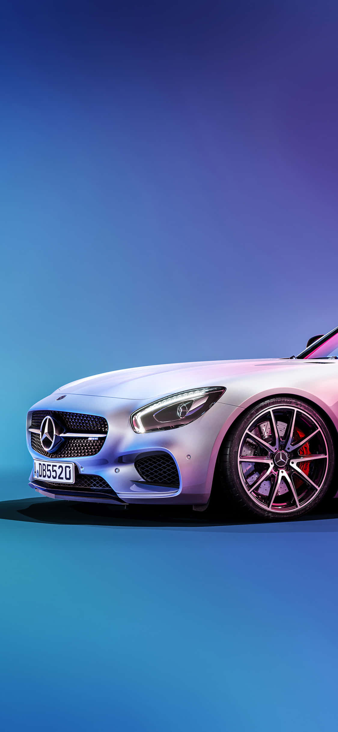 Hvid Med Blå Baggrund iPhone Xs Mercedes Amg Baggrund Wallpapers