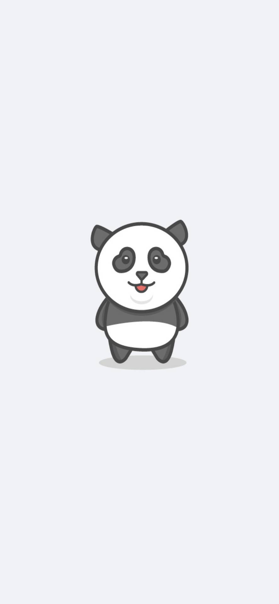 Hvid med sød panda iPhone Wallpapers