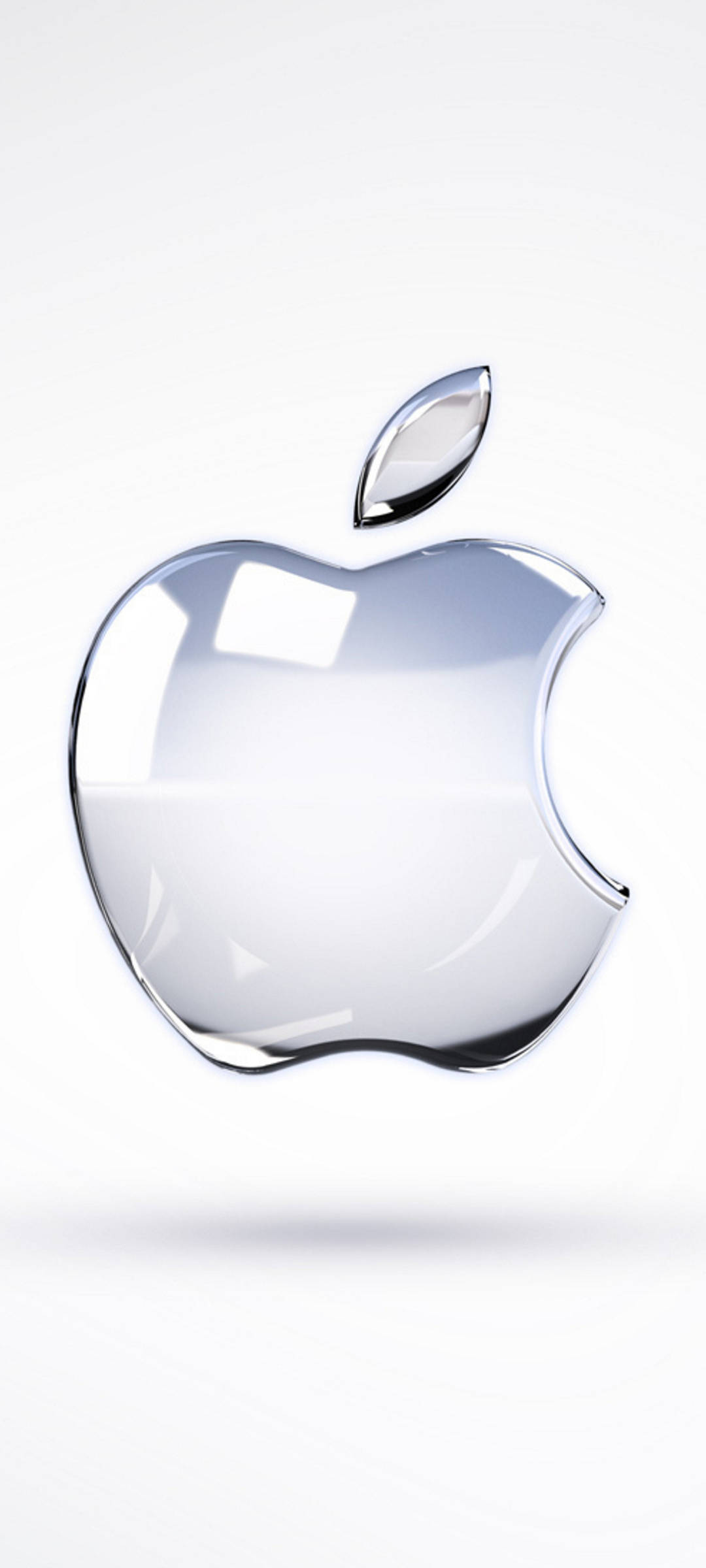 Hvid med sølv Apple-logo iPhone Wallpapers