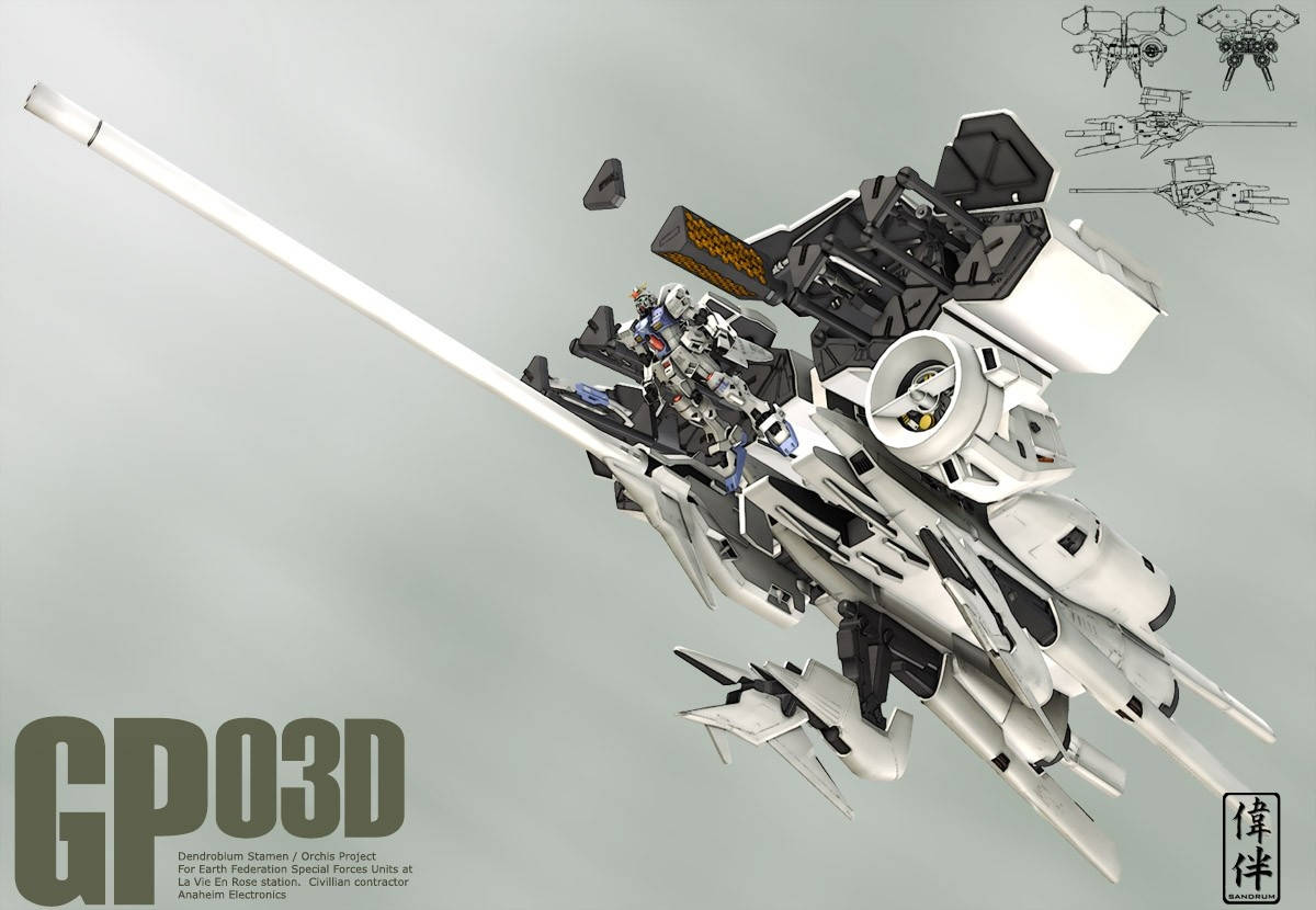 Hvid Mobile Suit Gundam GP03D Wallpapers