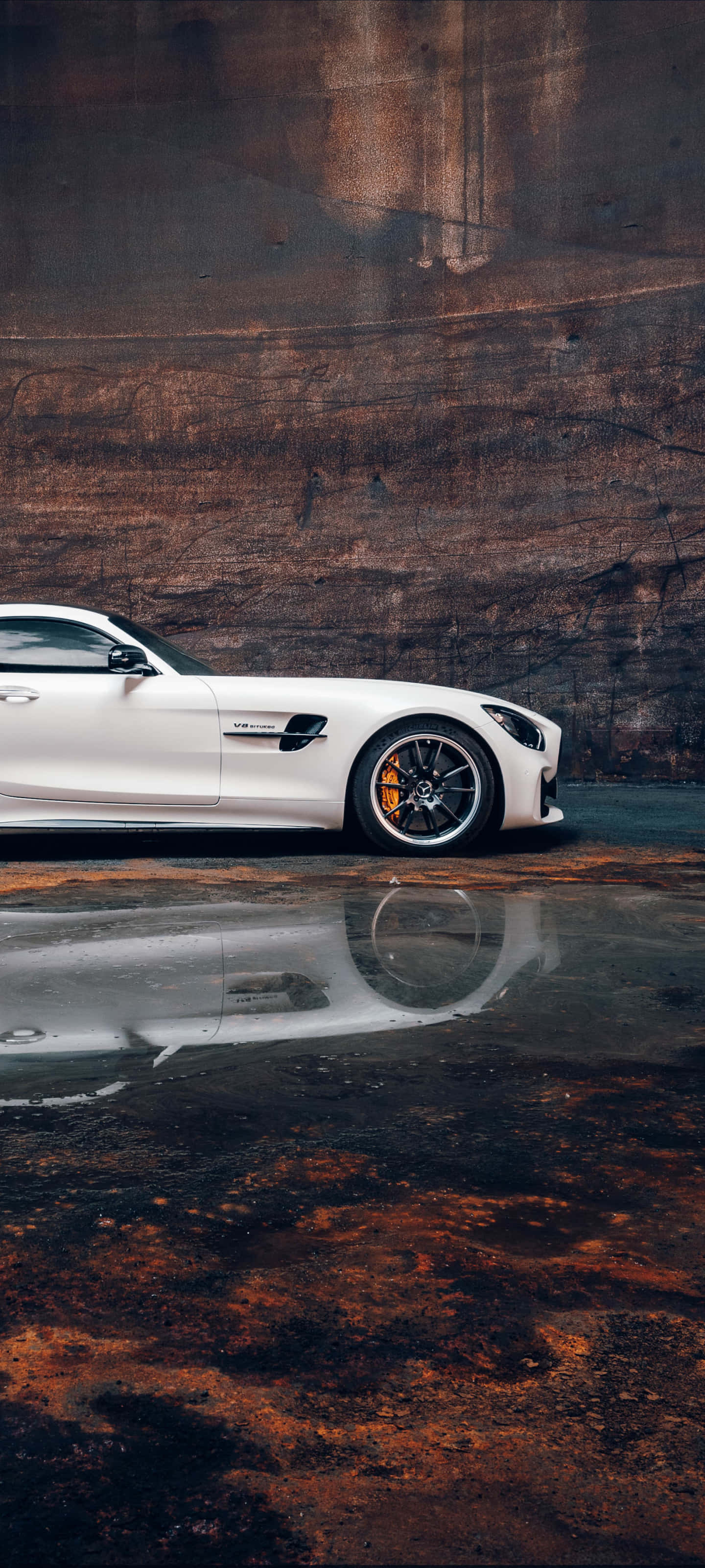 Hvid Racing Android Amg Gt-r Baggrund Wallpapers