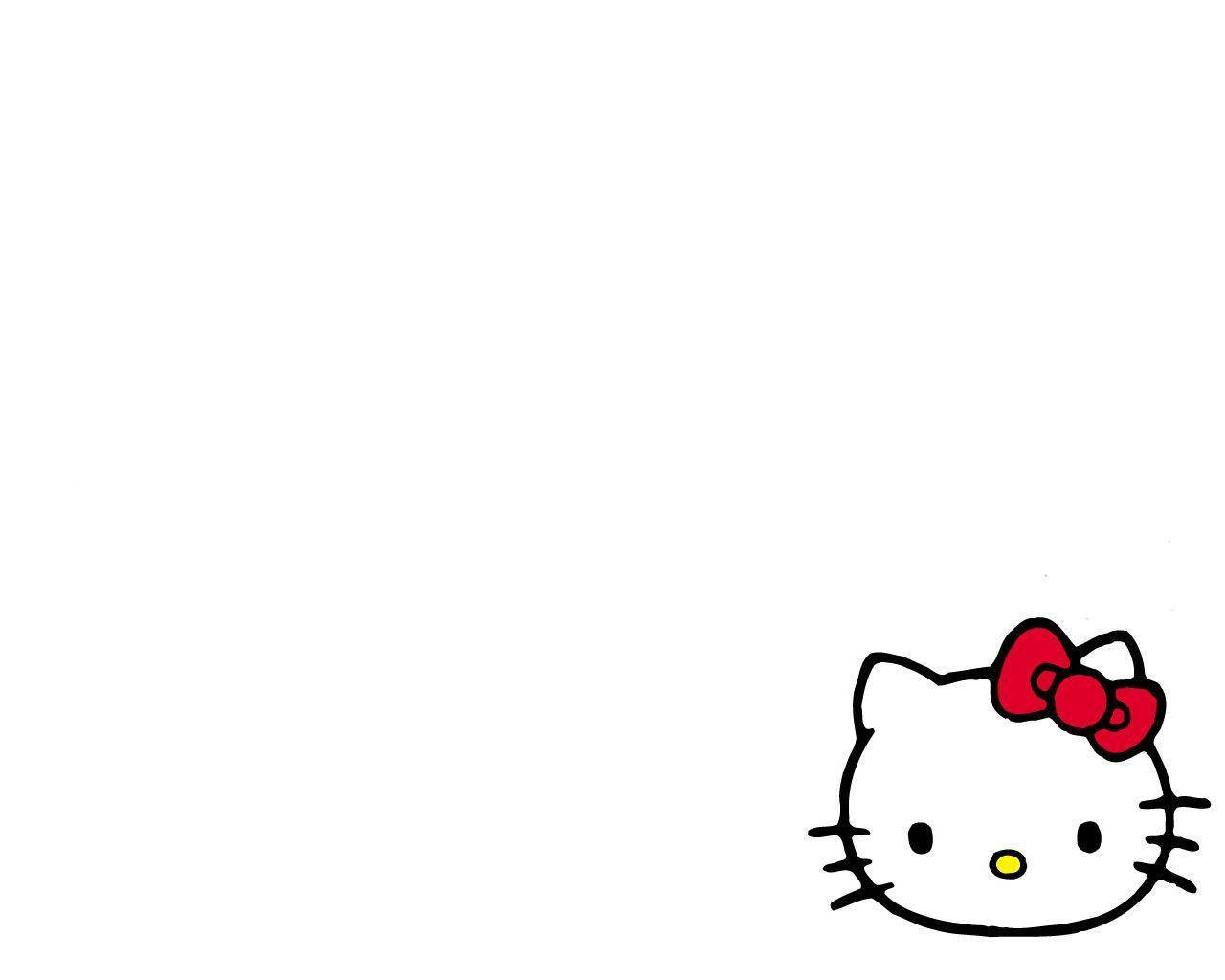 Hvid skærm med Hello Kitty Wallpapers