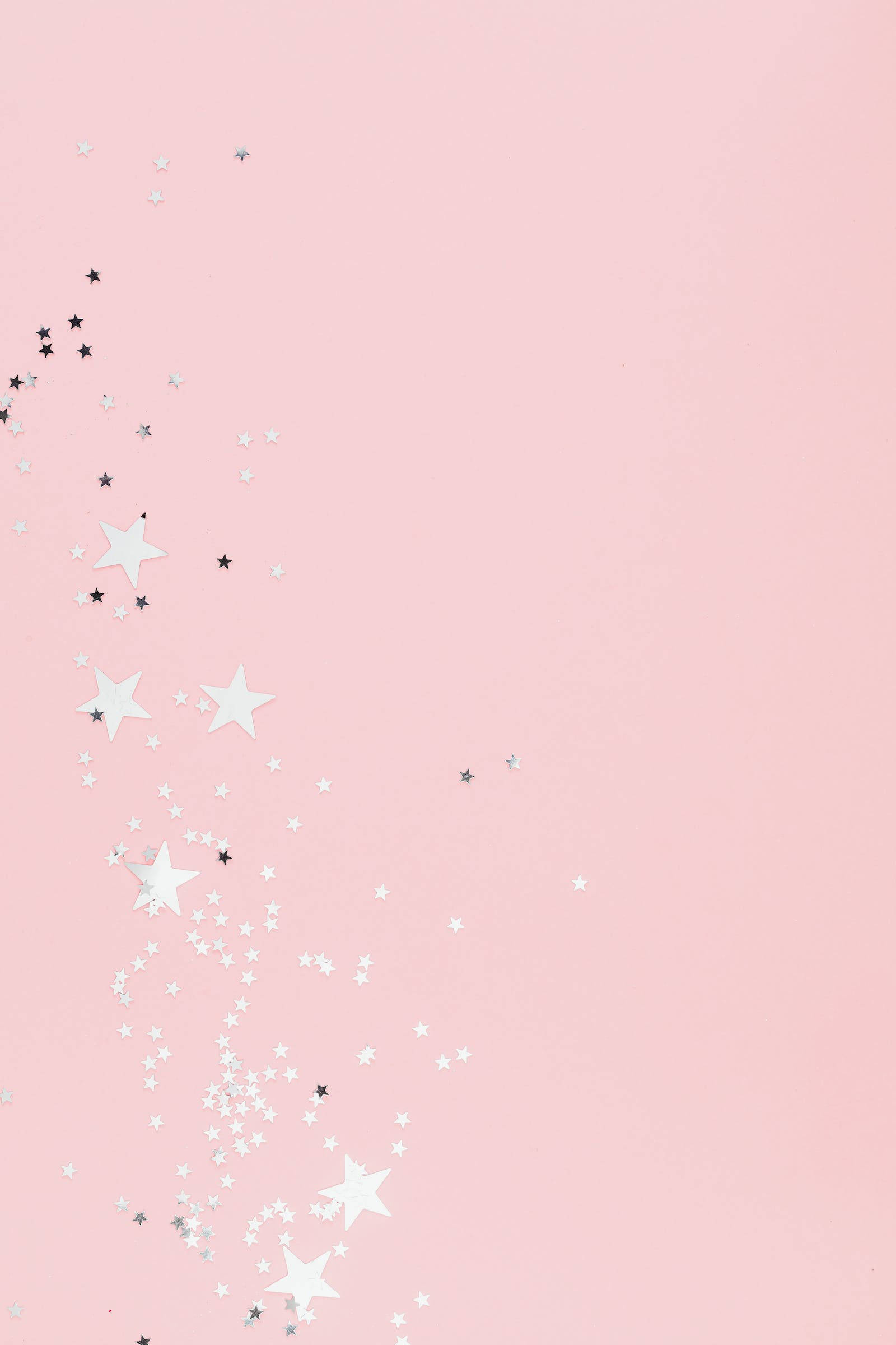 Hvid stjerne i pastelrosa æstetik Wallpapers
