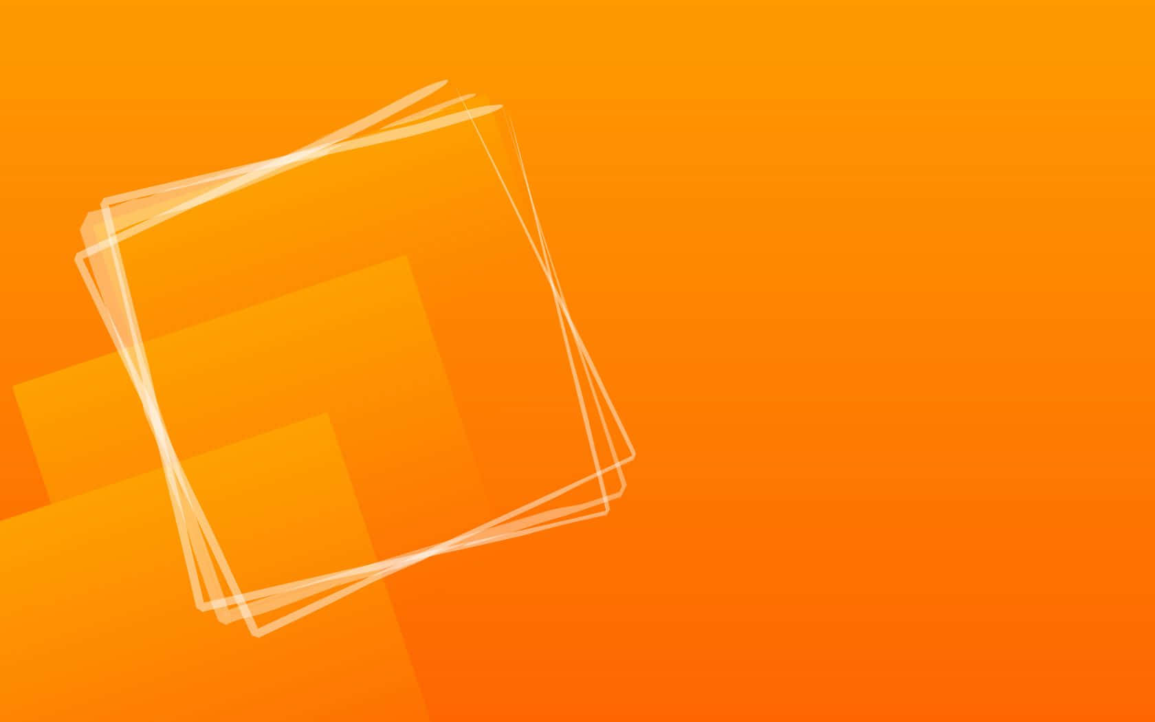 Hvide firkanter stregkunst orange baggrund Wallpapers