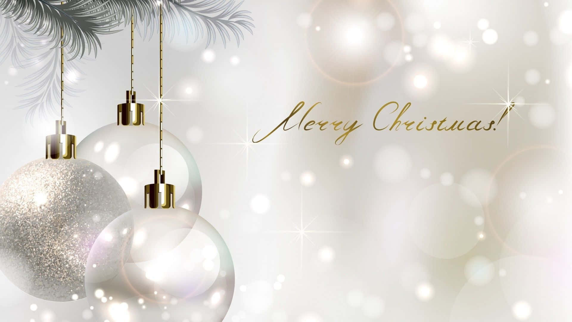 Hvide julekuglehilsner Wallpapers
