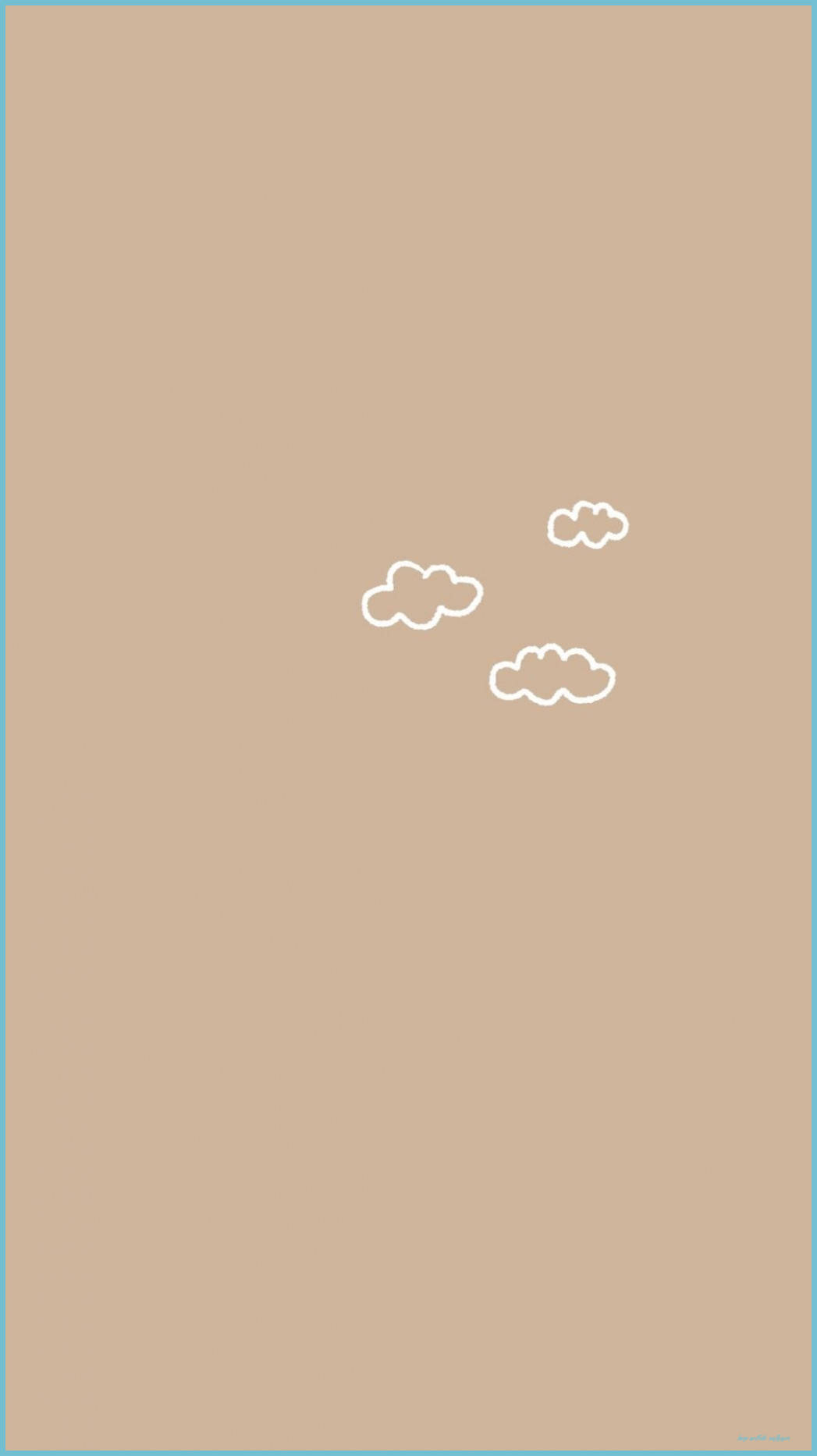 Hvide skyer på beige brun æstetisk Wallpapers