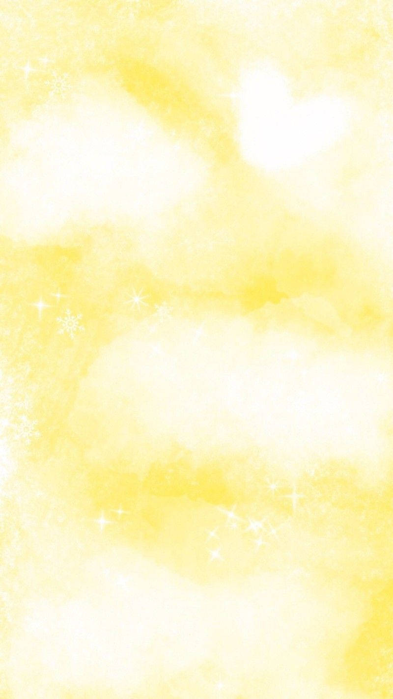 Hvide skyer på klar gul himmel Wallpapers