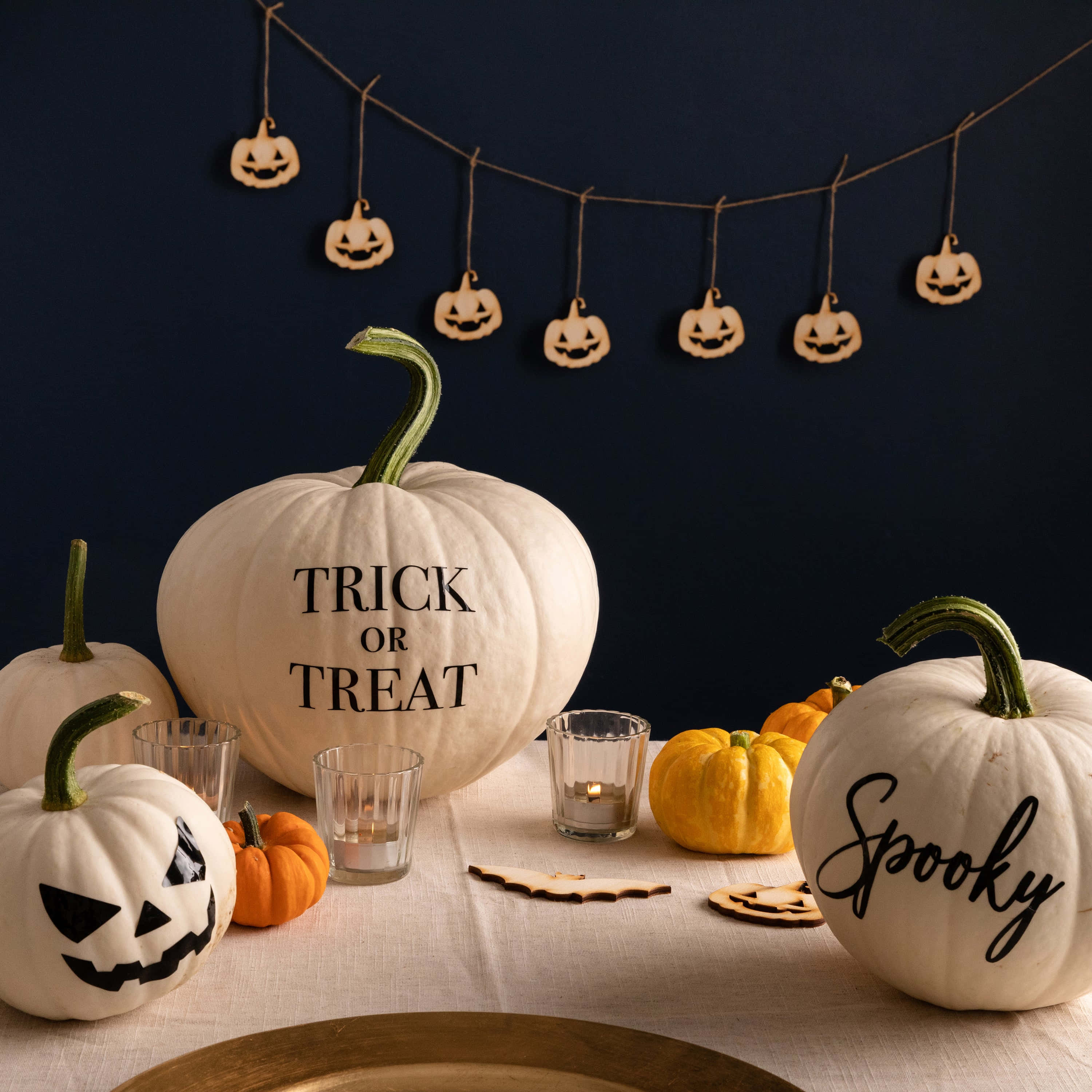 Hvidt sødt græskar til Halloween Wallpapers