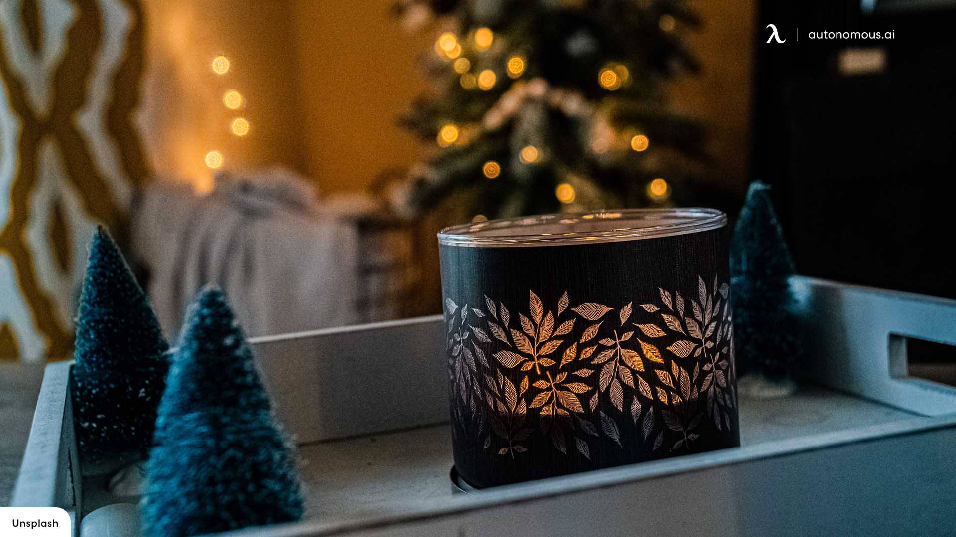 Hygge julestemning med levende lys Wallpapers