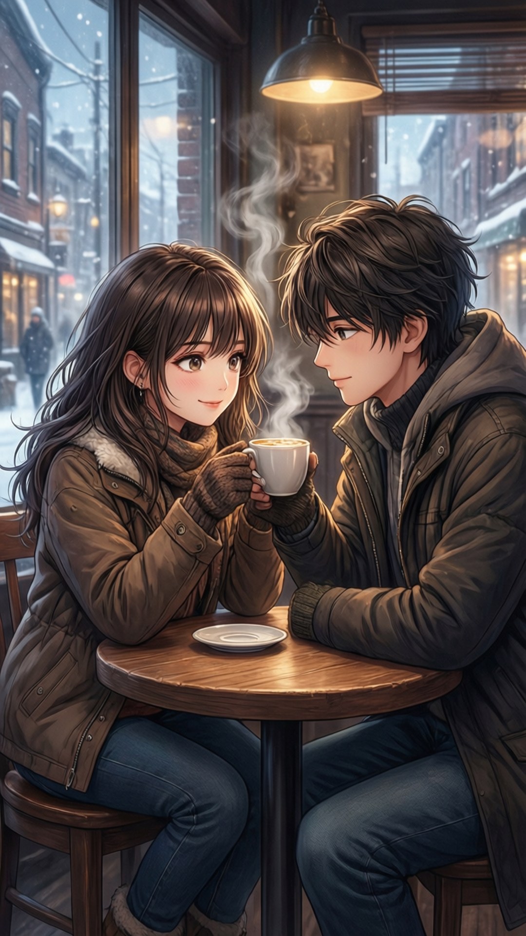 Hyggelig cafédate Wallpapers
