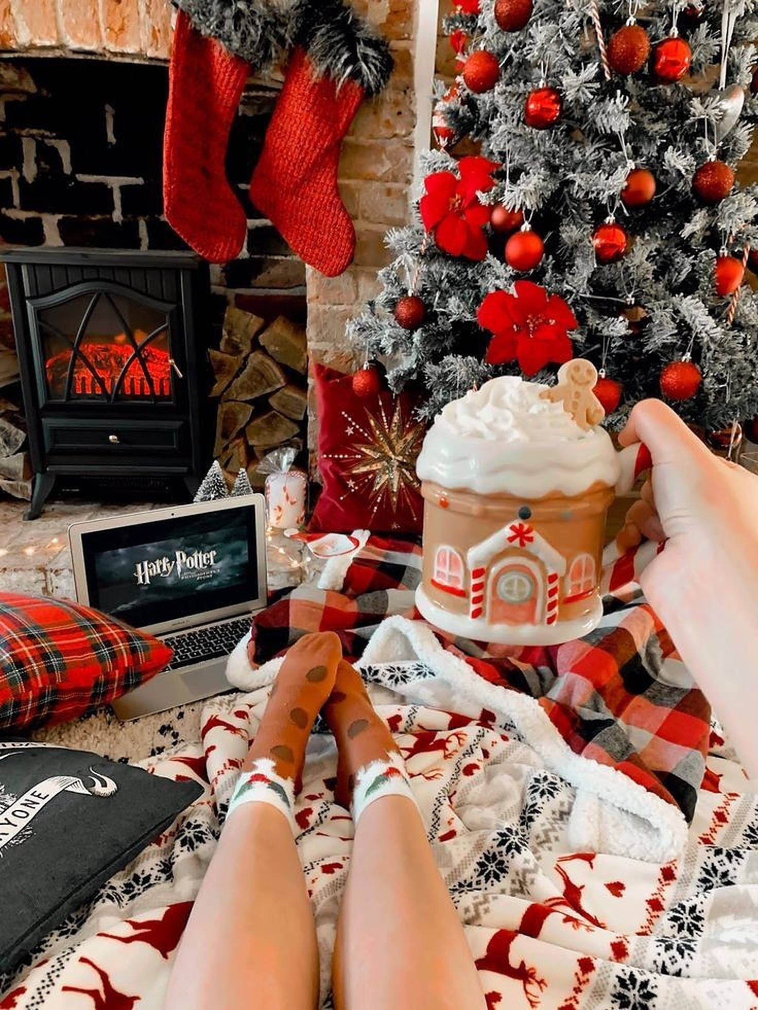 Hyggelig juleæstetik med ingefærmug Wallpapers