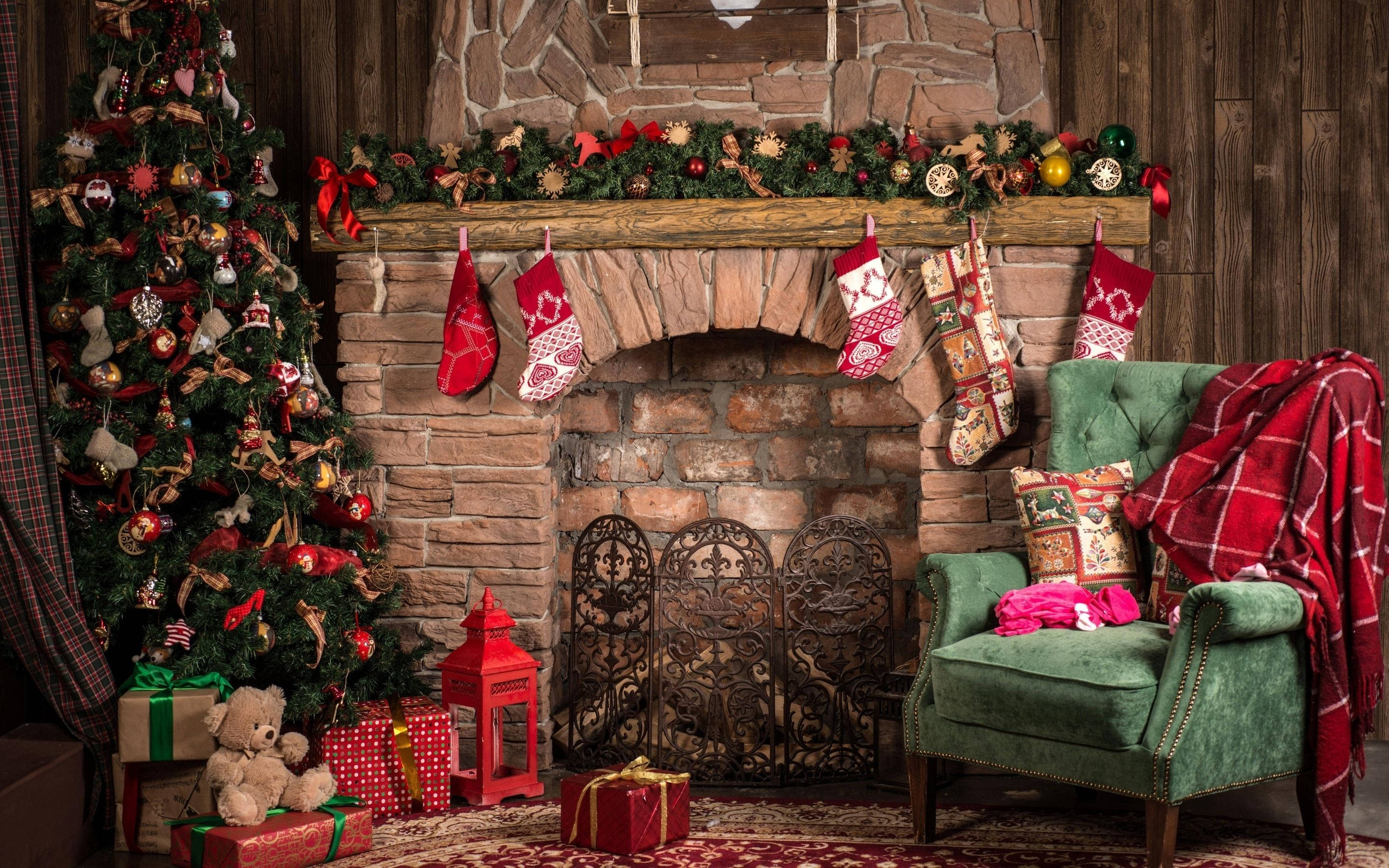 Hyggelig julepejs med æstetisk stemning Wallpapers
