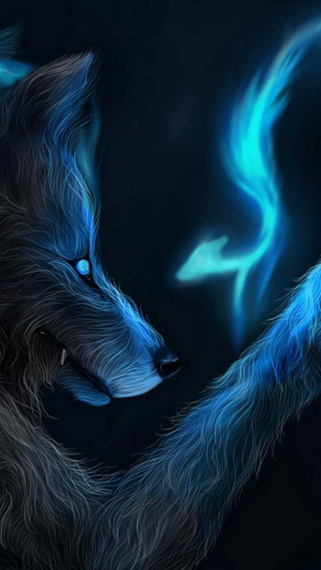 Hyl mod månen med Cool Wolf Wallpapers