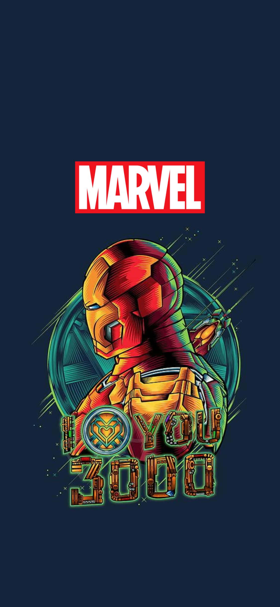 I Love You 3000 Iron Man iPhone XS Marvel-baggrund Wallpapers