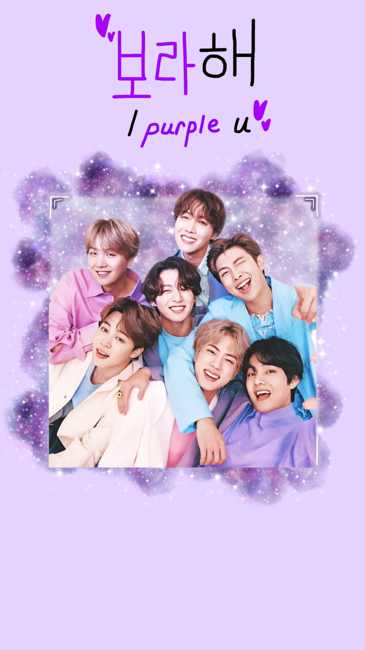 I Purple You Med Smilende BTS Wallpapers