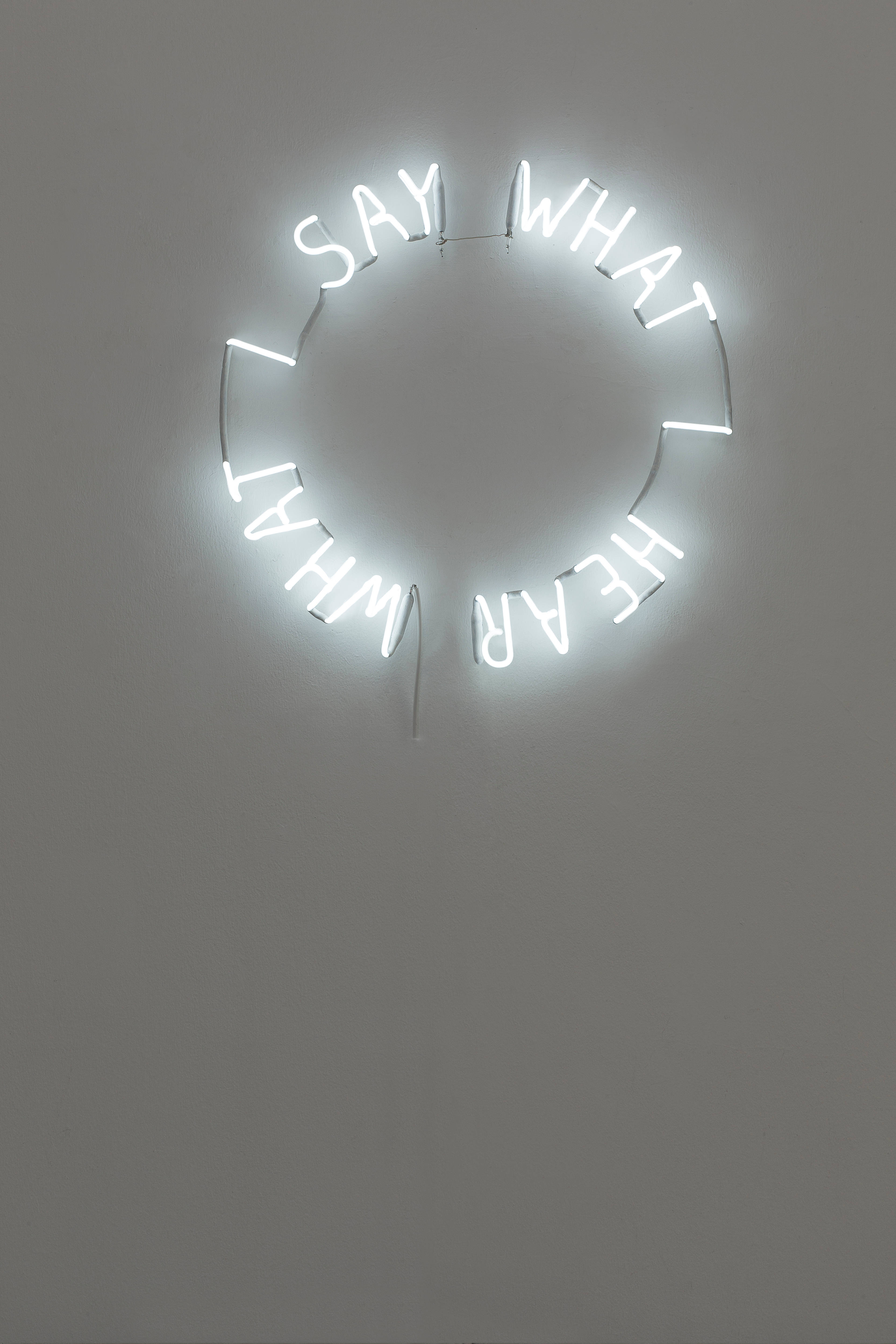 I Say What I Hear Hvid Neon Æstetik Wallpapers