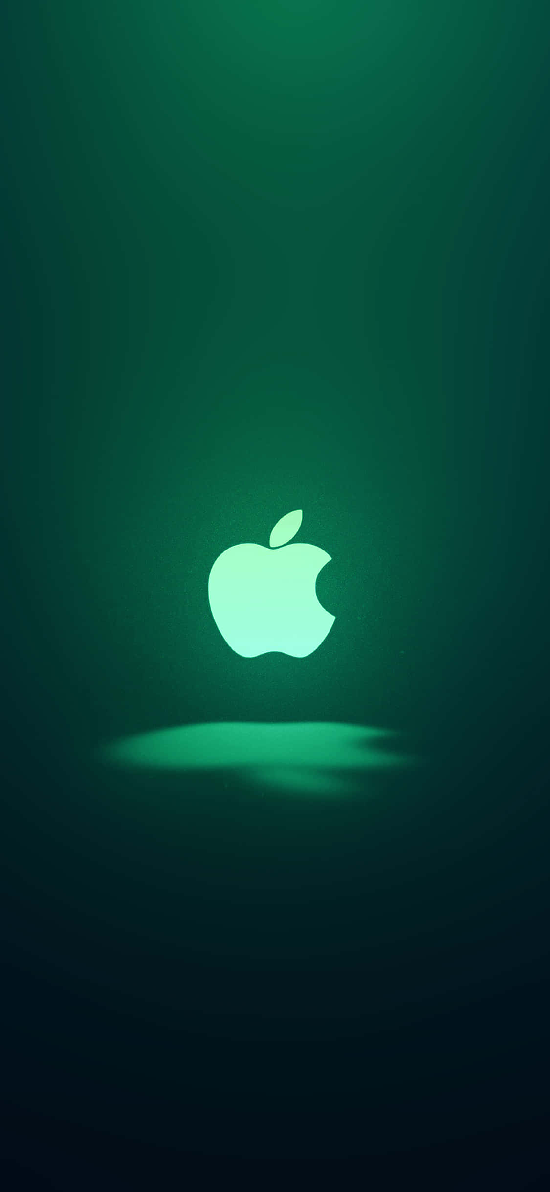 Ikonisk iPhone 11 grønt Apple-logo Wallpapers