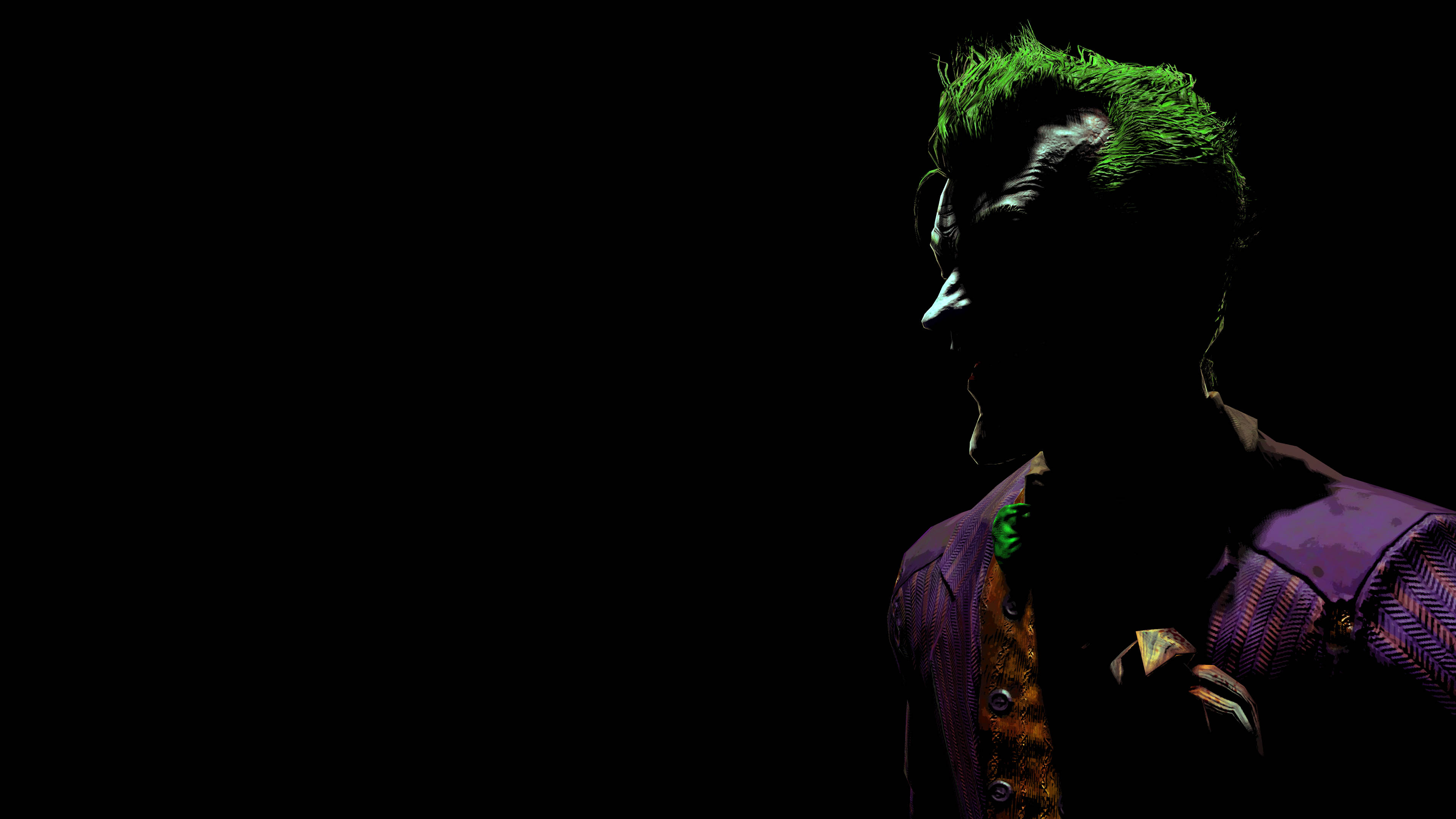 Ikonisk silhuet af Jokeren i Ultra HD sort Wallpapers