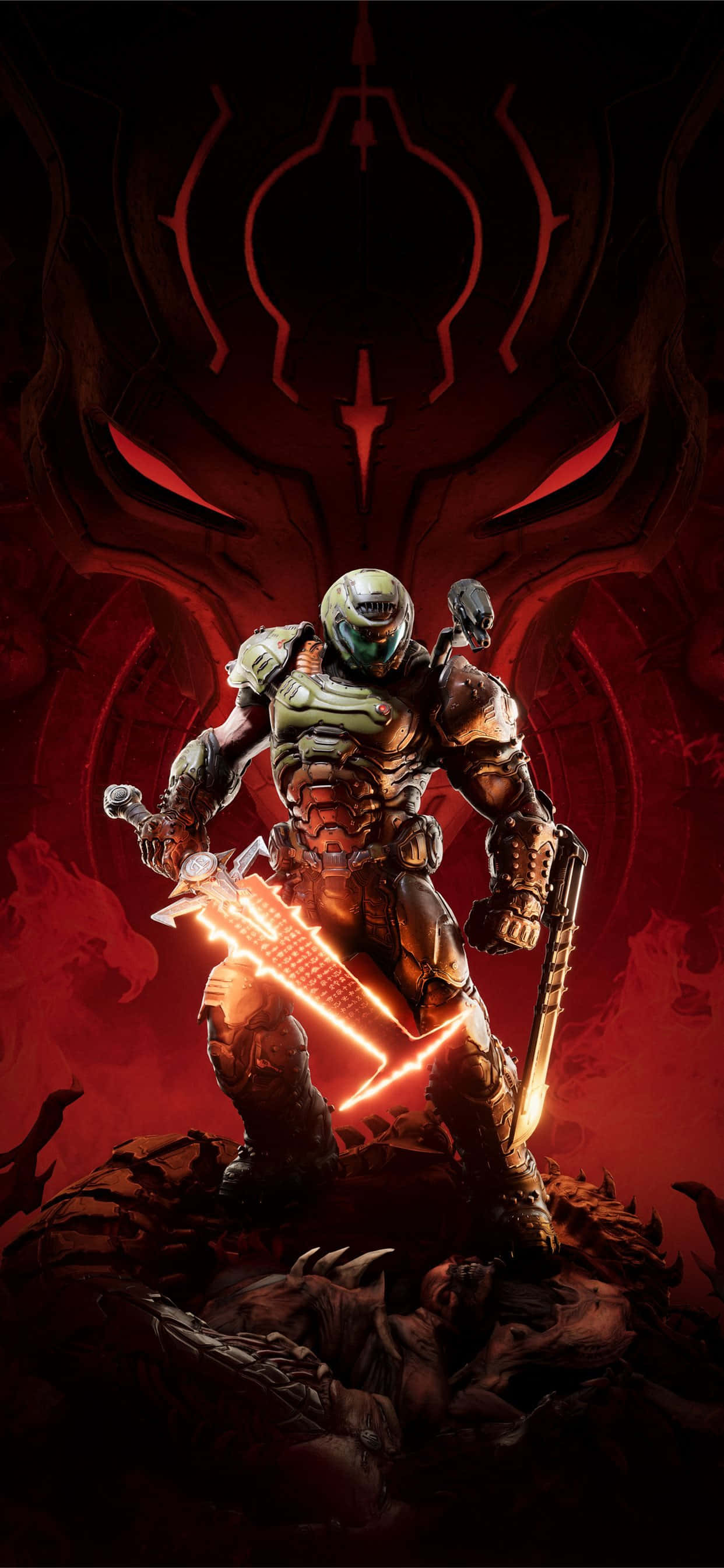Ild og raseri: Træd ind i Doom Eternals verden på din iPhone. Wallpapers