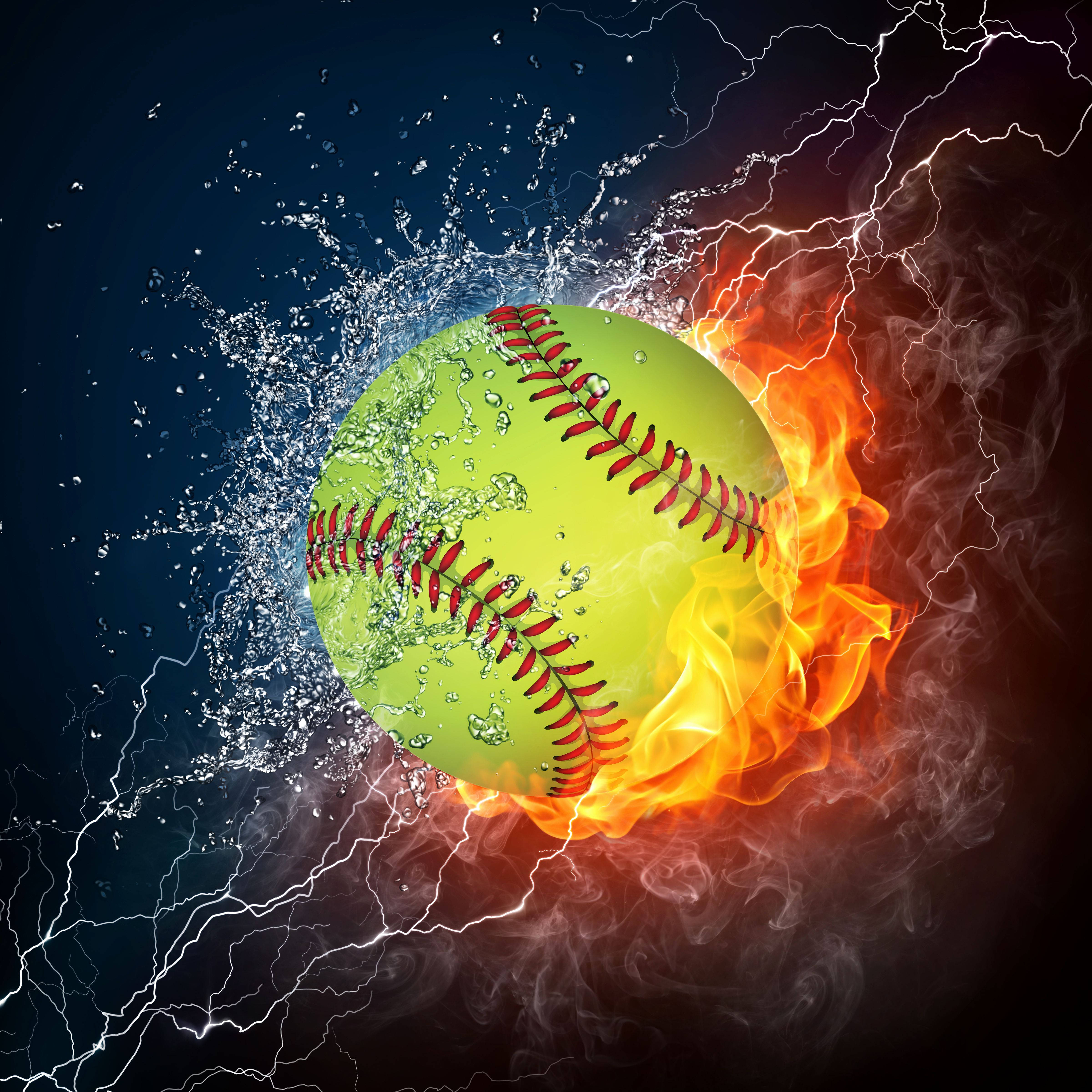 Ild og Vand Fantastisk Softball Wallpapers