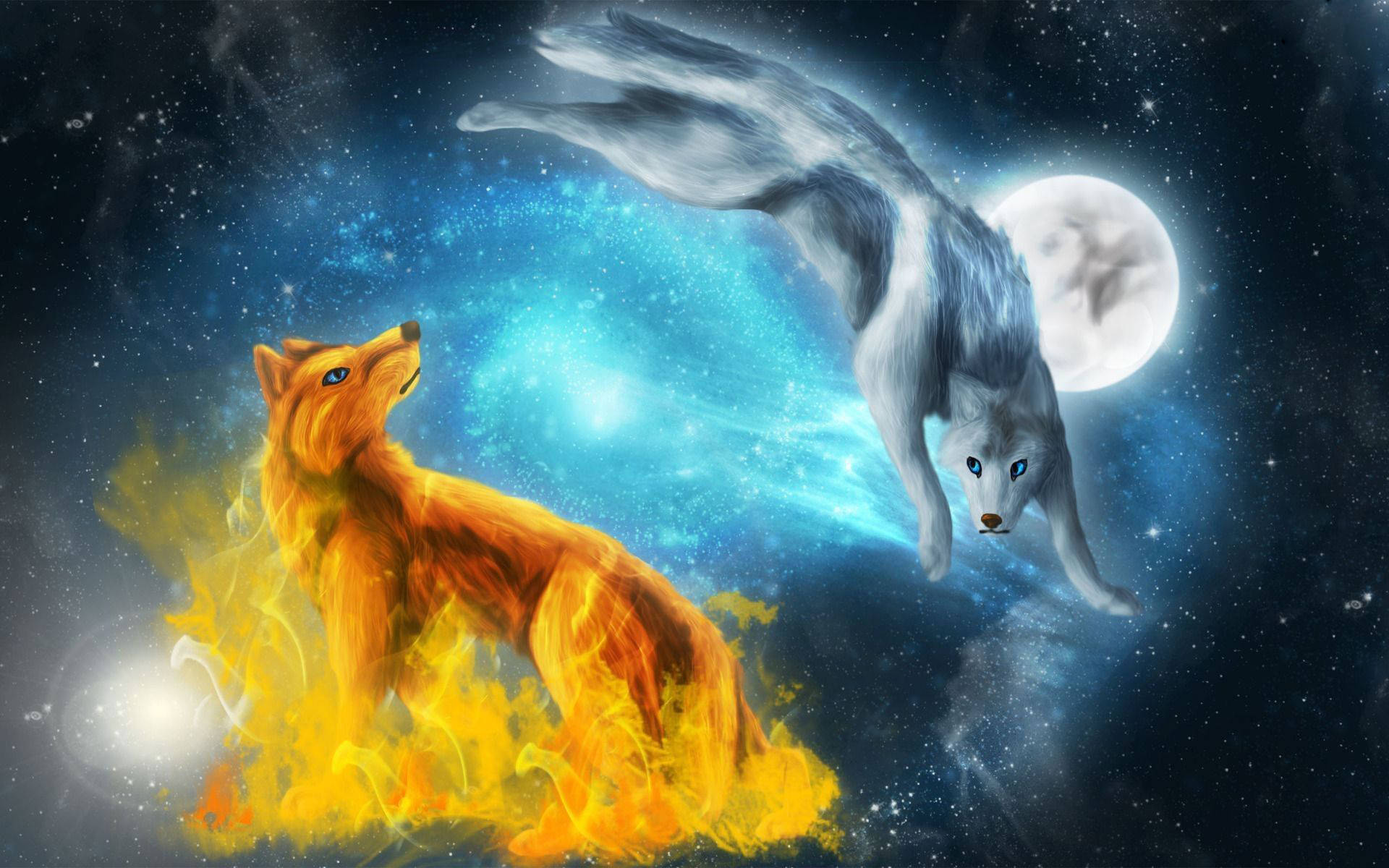 Ild- og Vandgalakseulve Wallpapers