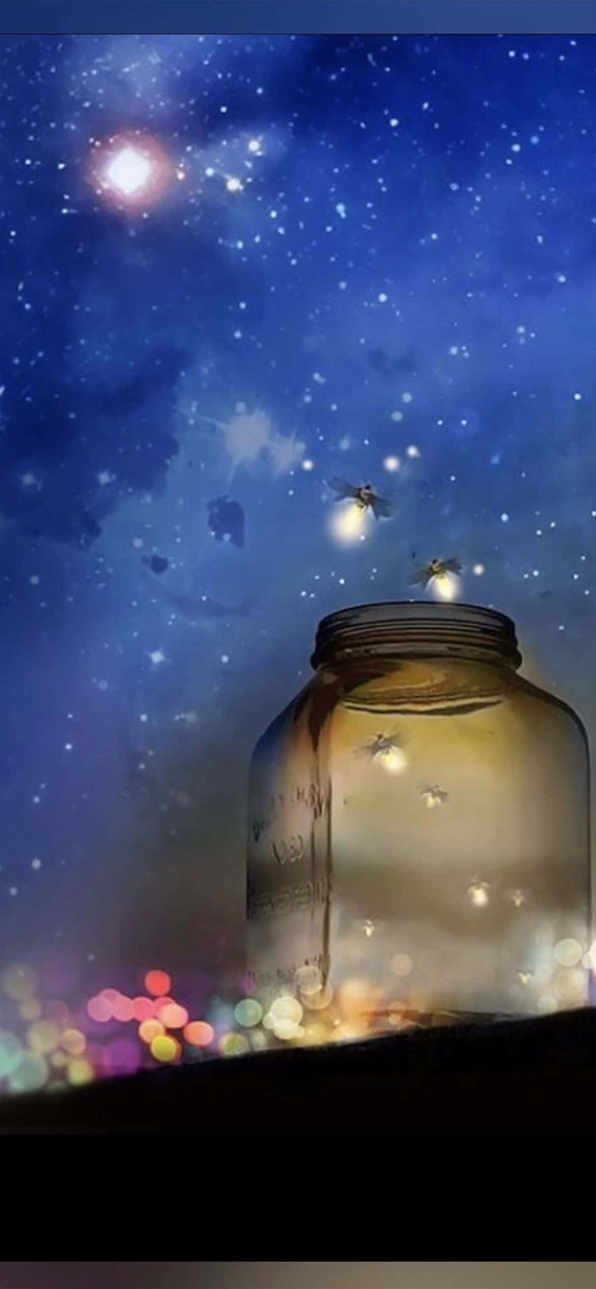 "Ildfluernes strålende lys oplyser natten." Wallpapers