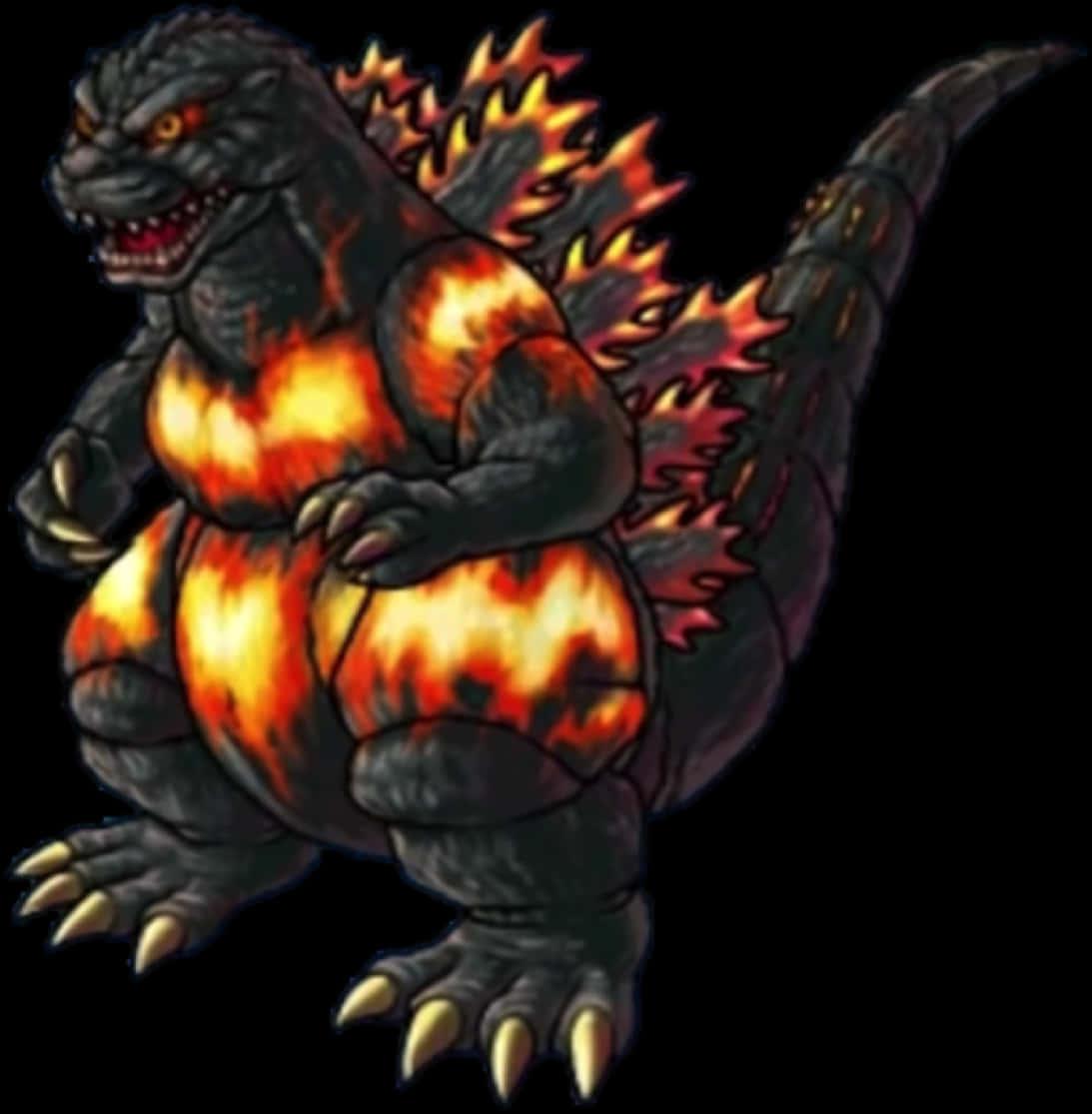 Ildfuld Godzilla-illustration Wallpapers