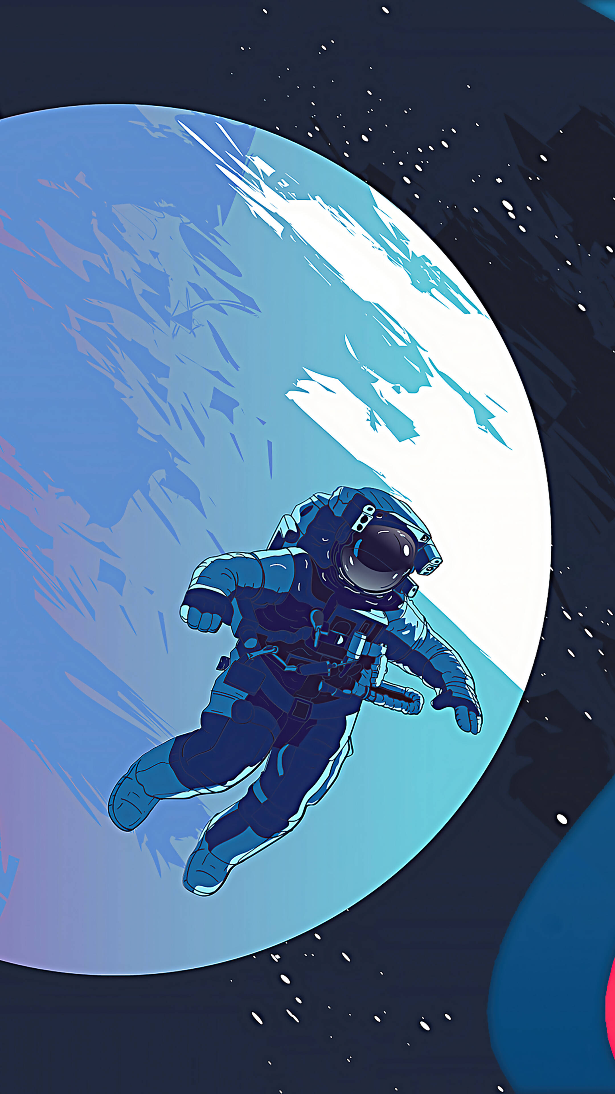 Illustration i rummet 4K telefon Wallpapers
