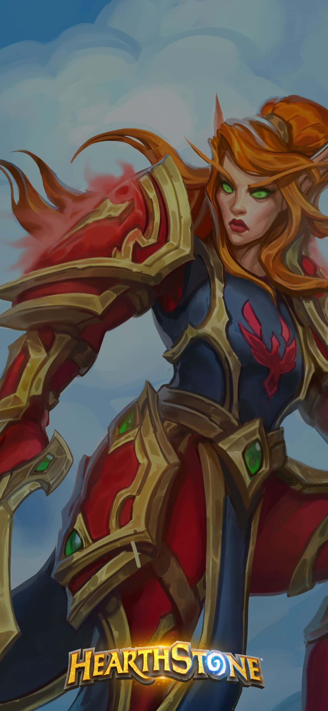 Immersiv Hearthstone Kunst på iPhone XS Skærm Wallpapers