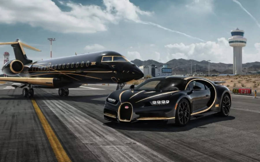 Imponerende sort Bugatti Chiron i 4K-opløsning Wallpapers