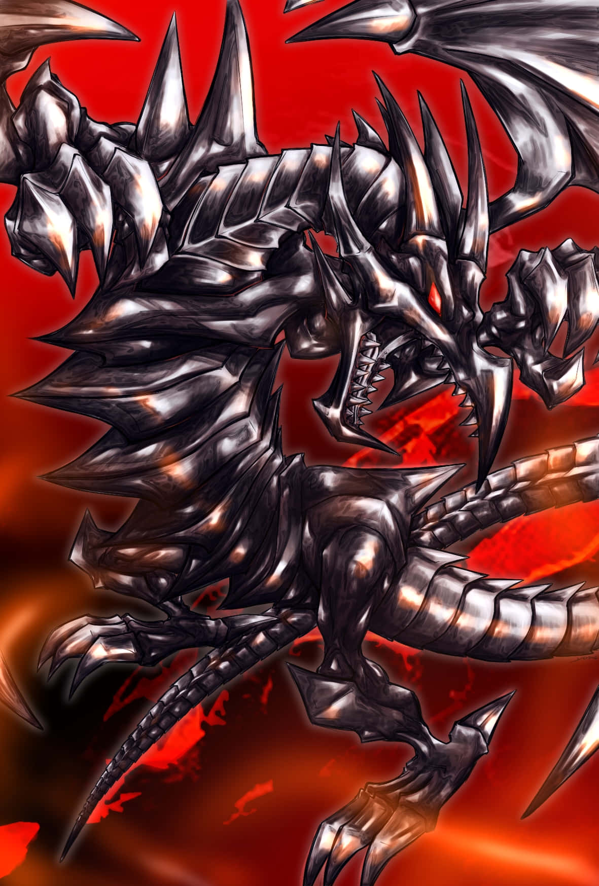 Imponerende YuGiOh Drager viser deres styrke Wallpapers