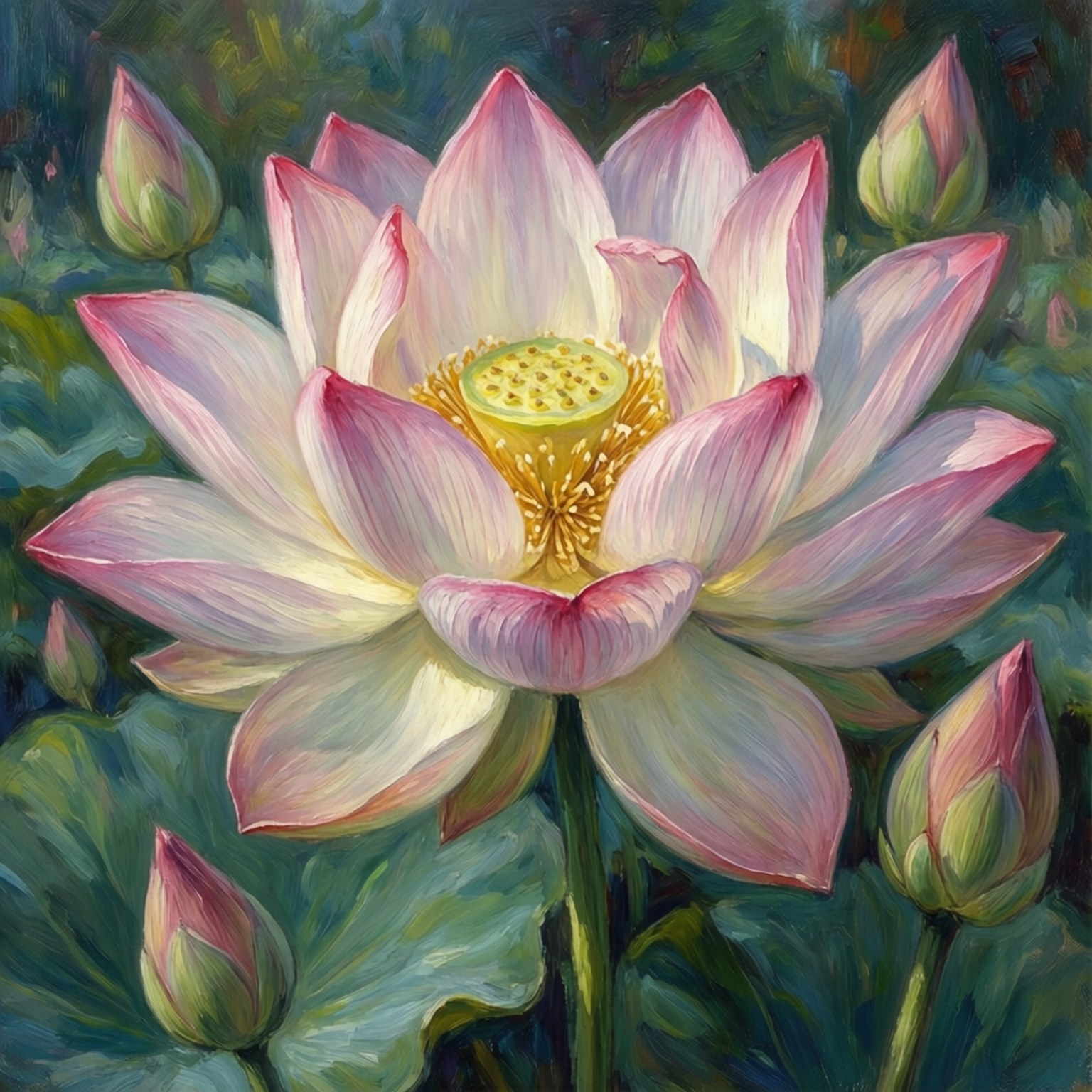 Impressionistisk Lotus Wallpapers