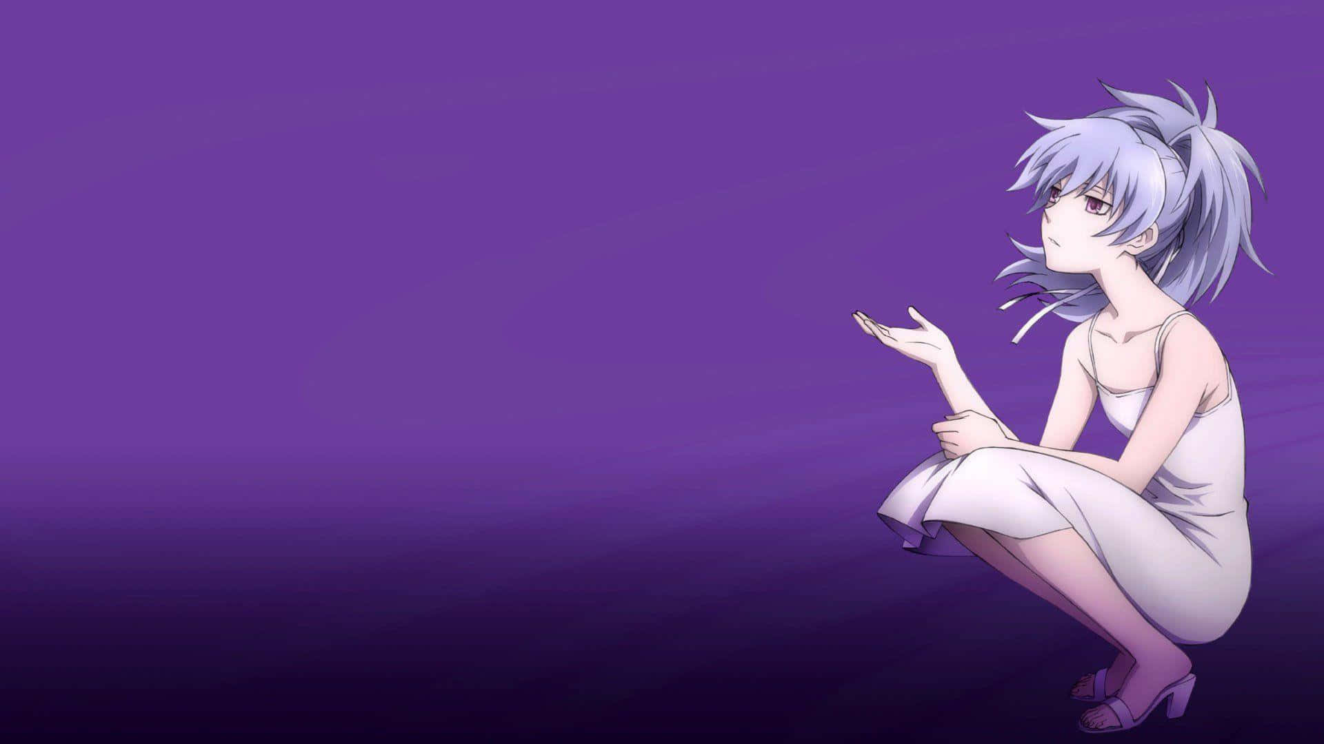 Ind i den smukke verden af lilla anime Wallpapers