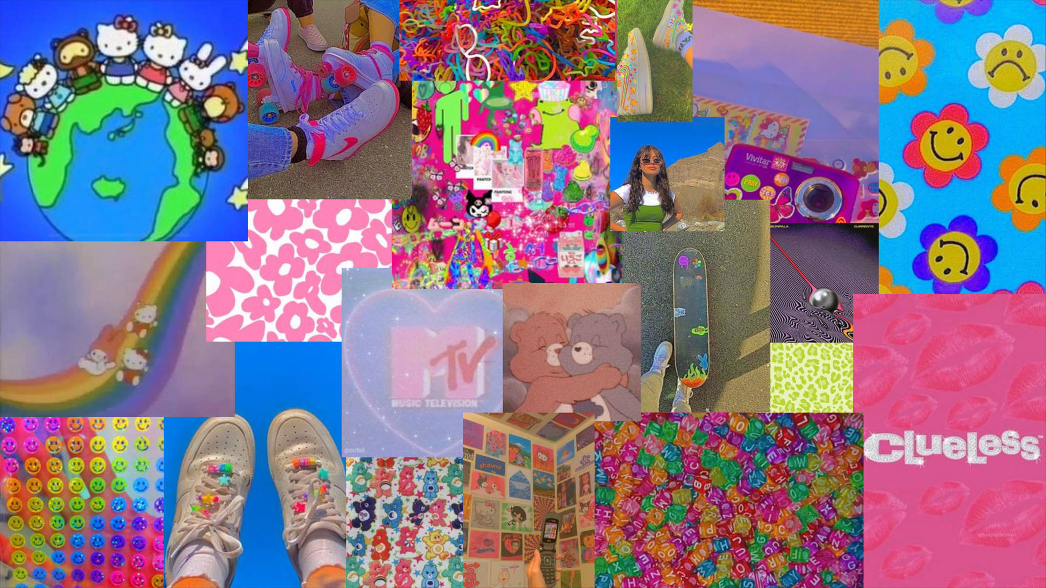 Indie Æstetik Kid Collage Wallpapers
