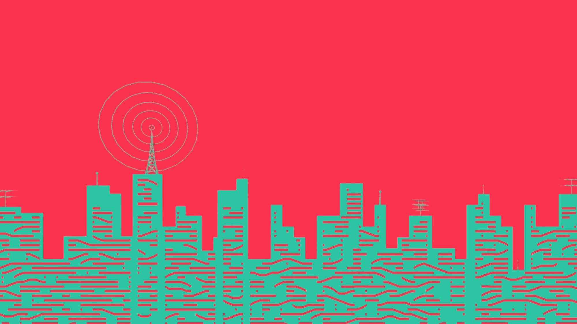 Indie æstetisk byillustration Wallpapers